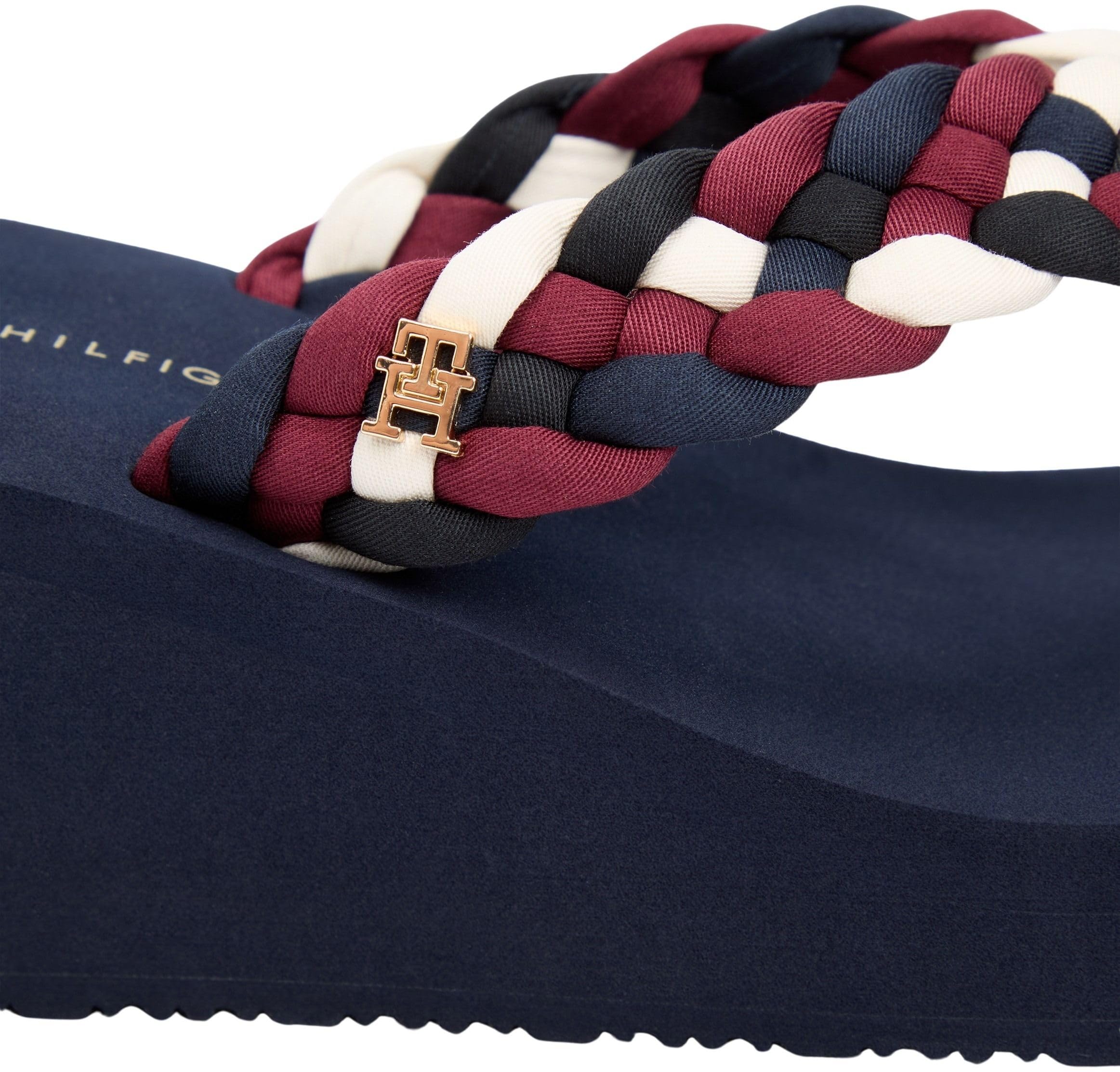 Tommy Hilfiger TH Wedge Braided Summer Sandal Fw0fw09198, Chanclas Mujer