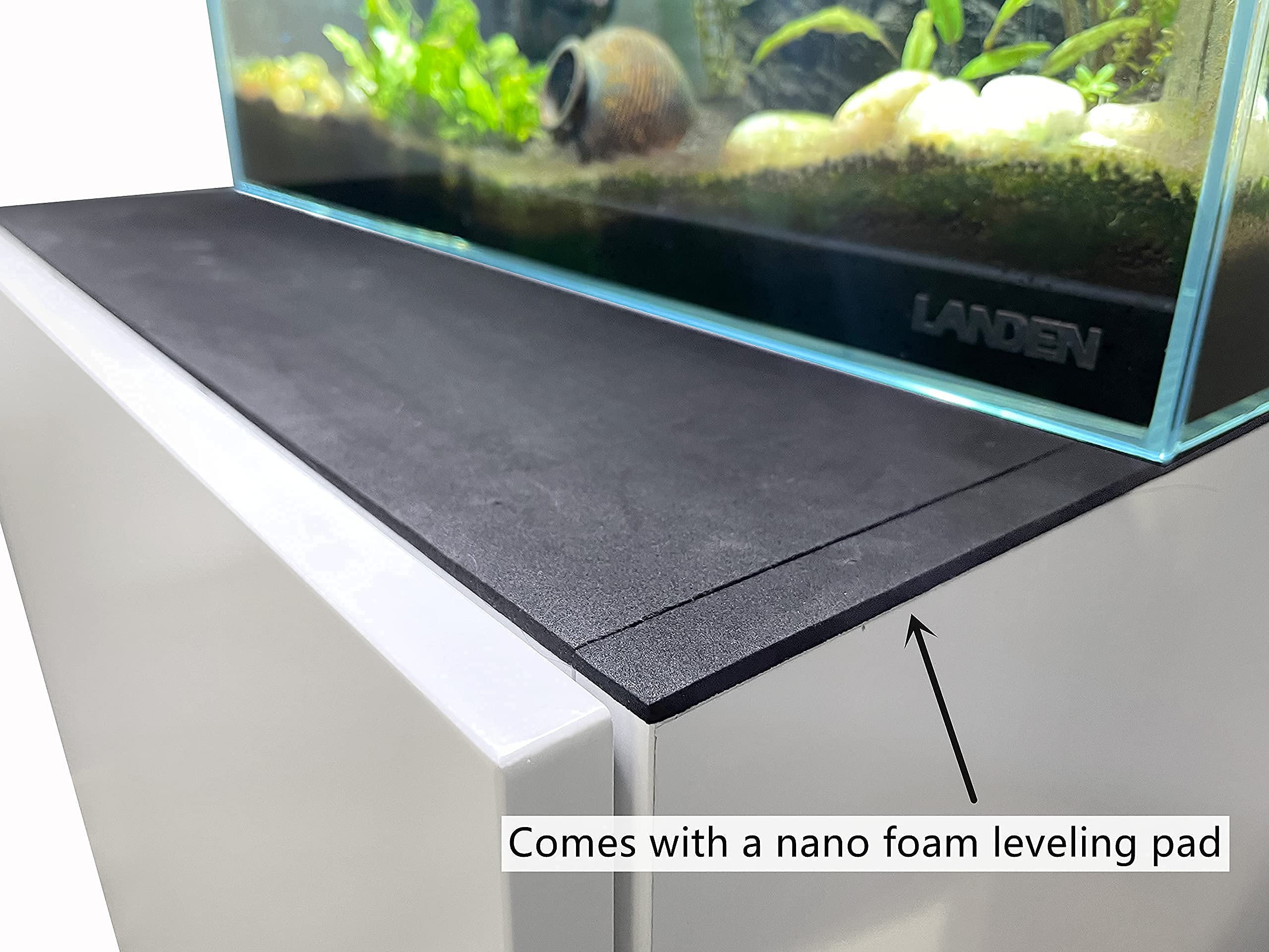 LANDEN Aquarium Stand and Black and White for Fish Tank, Nano