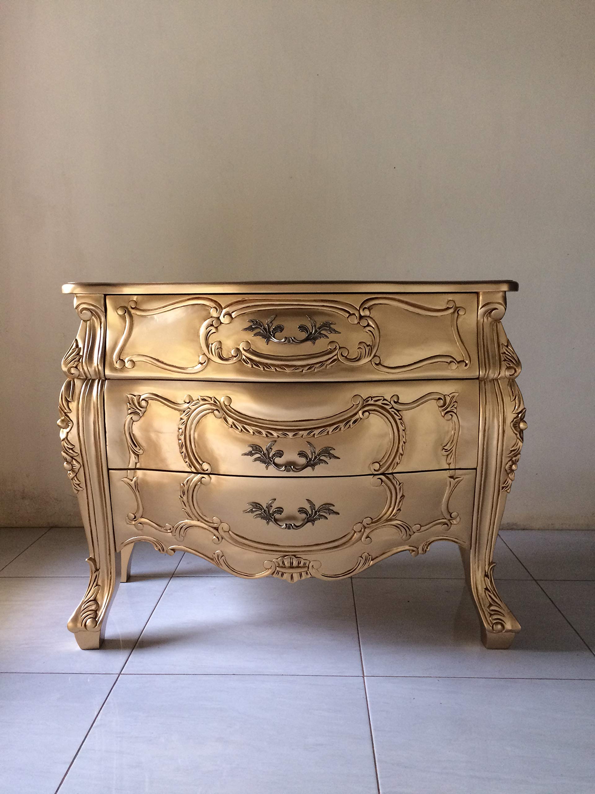 Console élégante VENICE 110cm buffet design baroque doré fait main Console élégante VENICE 110cm buffet design baroque doré fait main