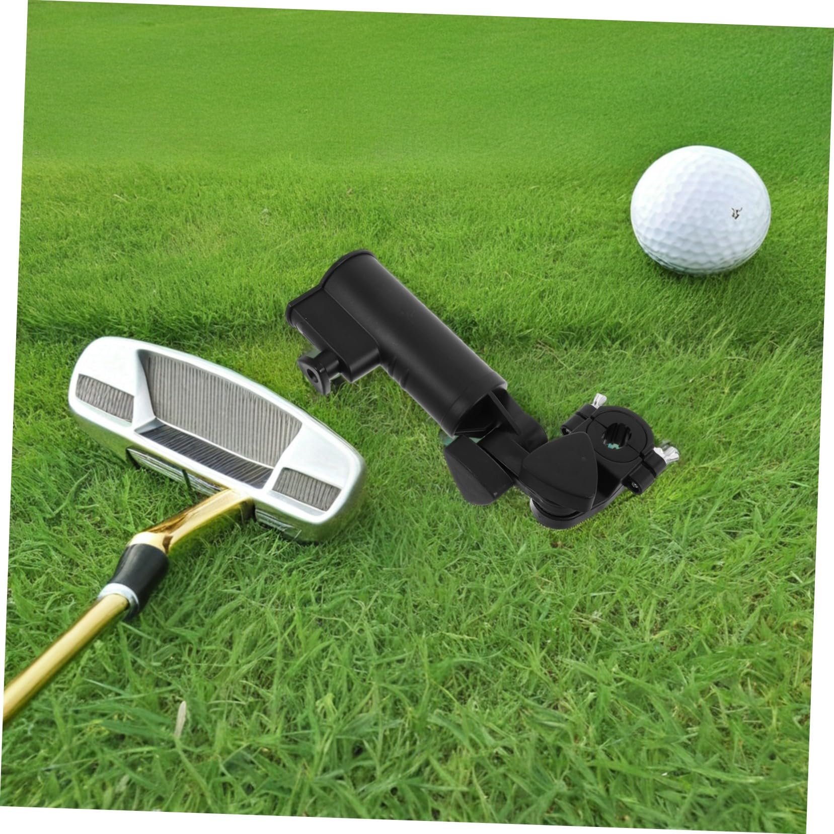 2 Pièces Support Parapluie Golf pour Chariot Poussette Fixation Clip Plastique Stable et Résistant Accessoire Protection Pluie et Soleil pour Golf Cart