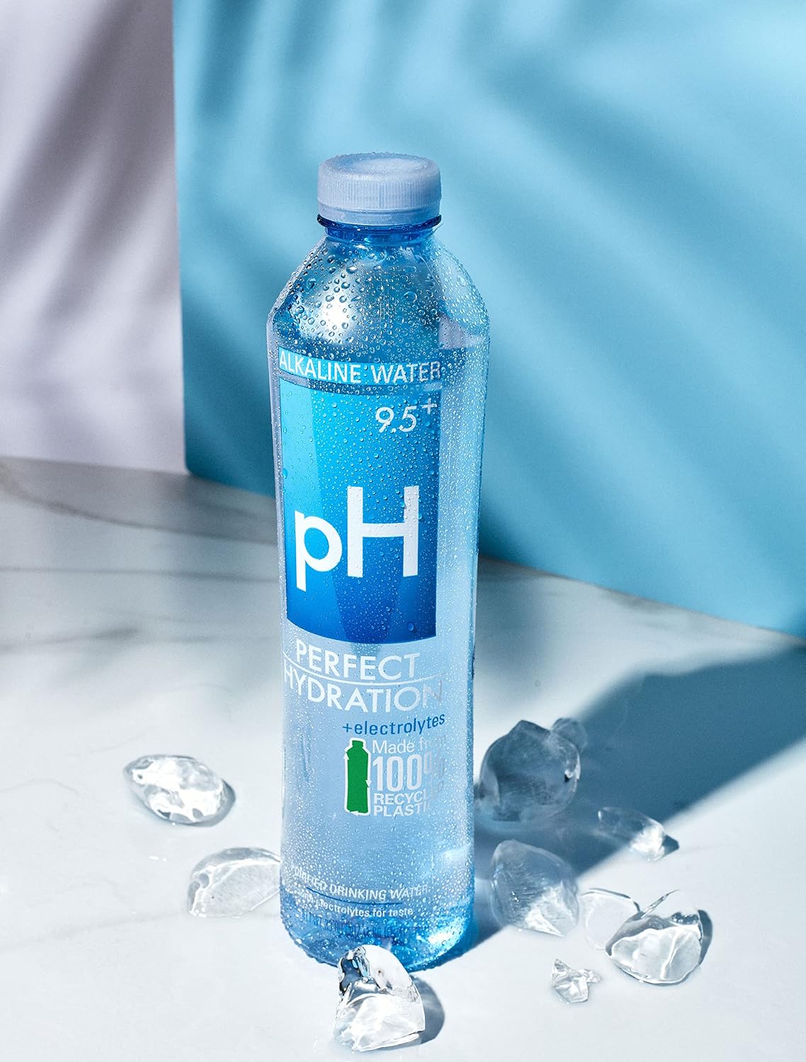 Perfect Hydration 9.5+ pH Alkaline Drinking Water | 100% Recycled Bottles | Electrolyte Minerals for Taste | 12 pack - 1 Liter (33.8 oz)