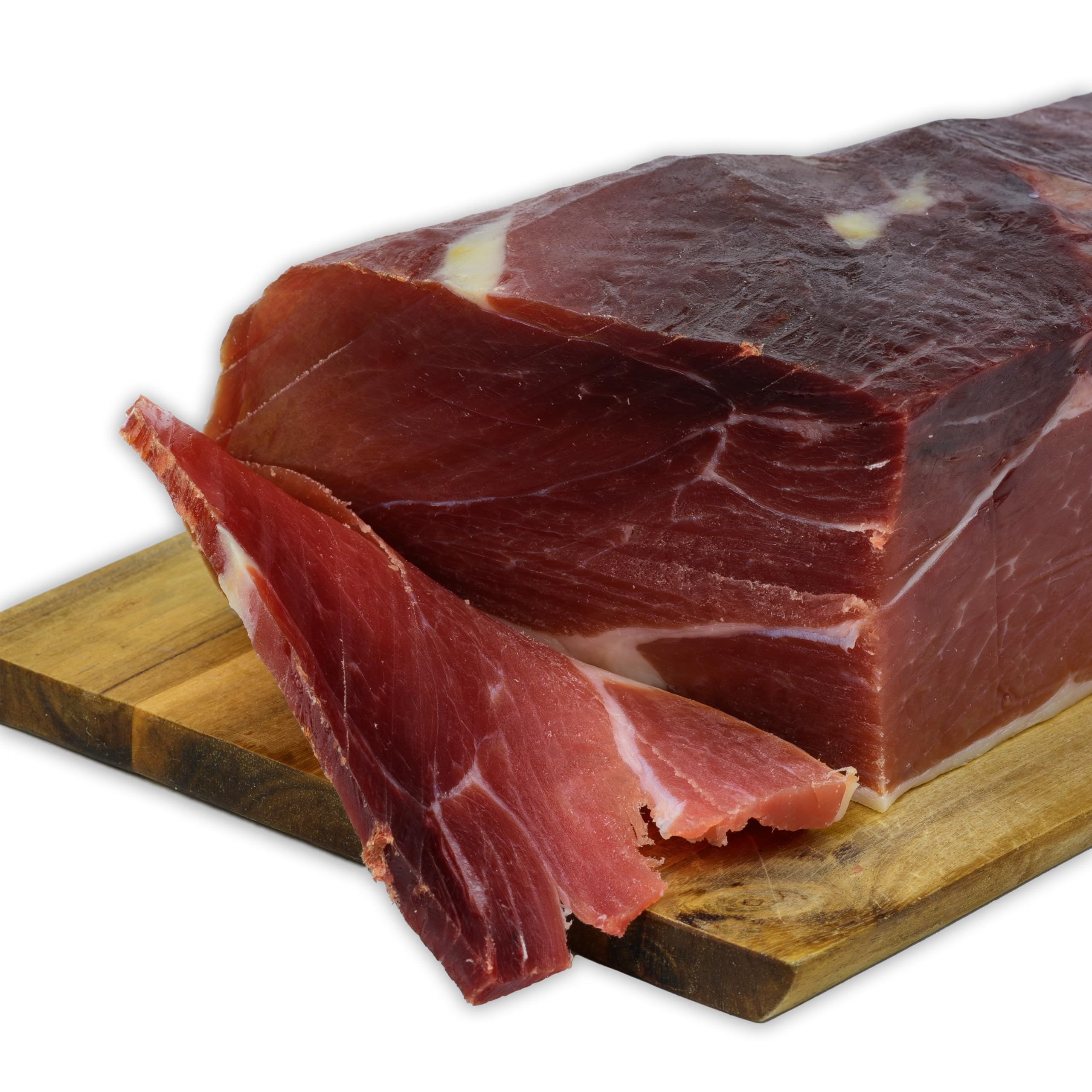 Hymor Superham spanischer Schinken am Stück - 1x ca. 4,3 kg ganzes Stück - Jamon Schinken ohne Knochen, polierter luftgetrockneter Schinken, mindestens 10 Monate gereift mit weniger Salz für Geschmack