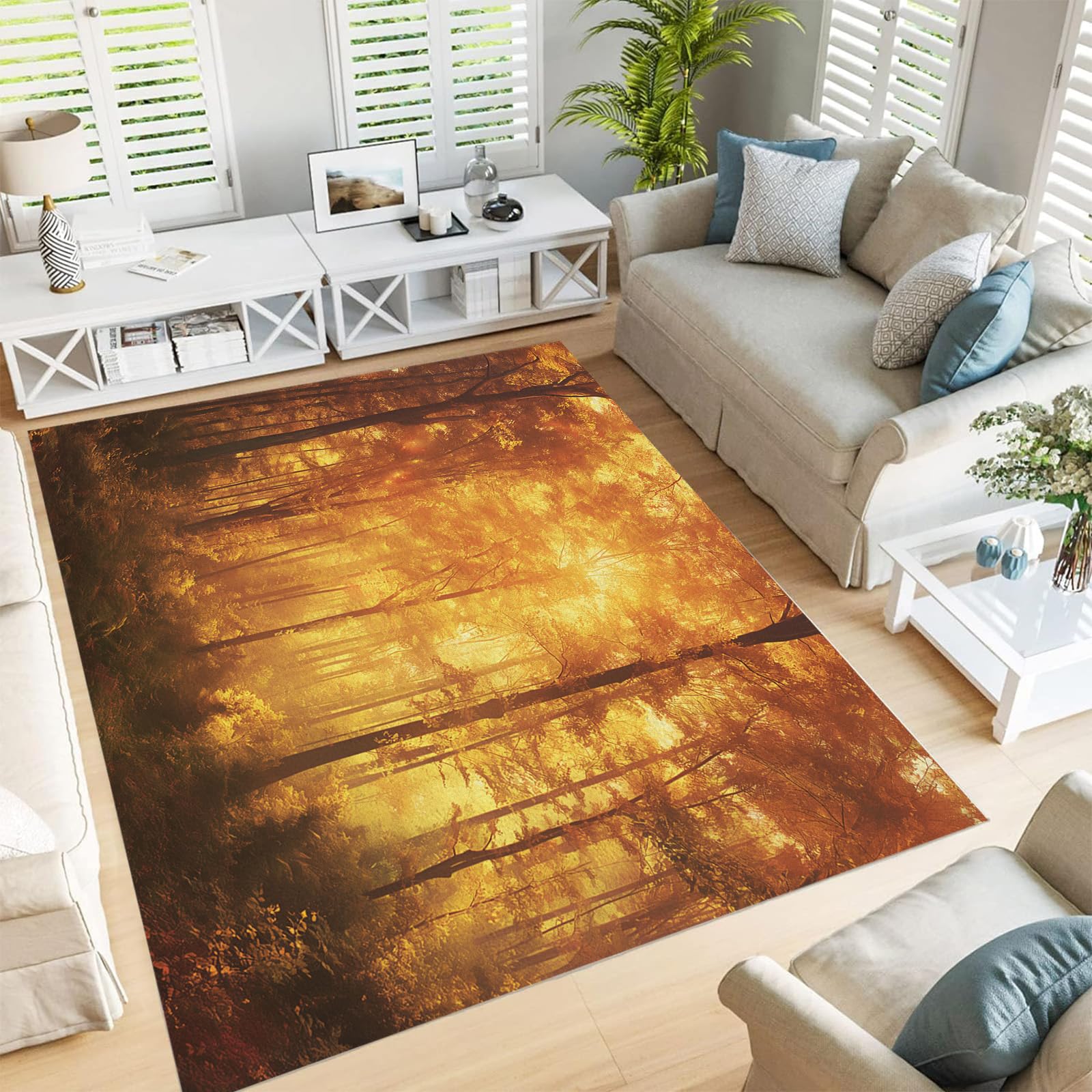 Tapis salon lavable 140x200cm tapis doux chambre tapis grand intérieur extérieur