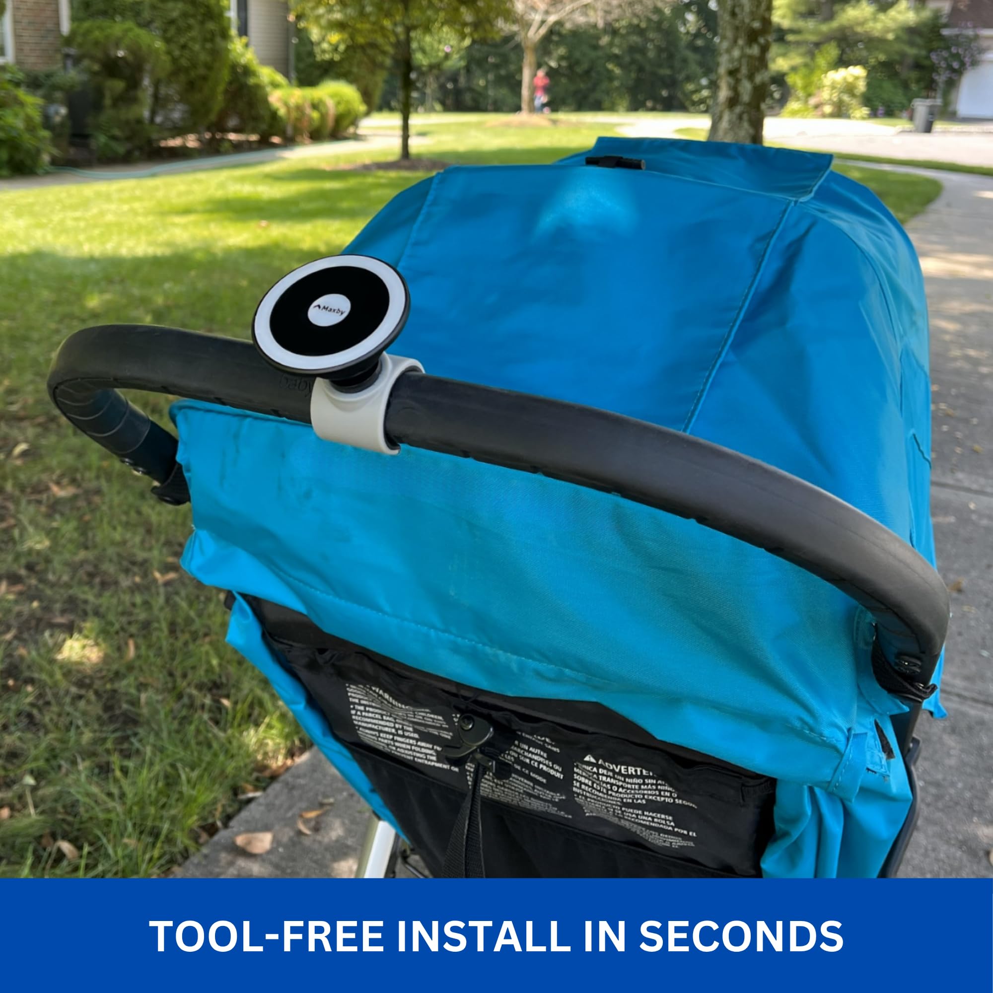 Soporte magnético para iPhone para manillares. Compatible con MagSafe. Ideal para carriola, Bicicleta estacionaria, Carrito de Compras, Carrito de Empuje.