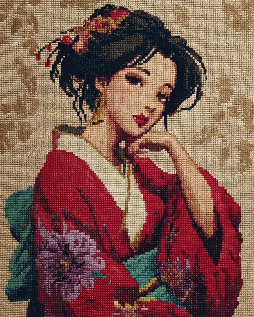 AMBATTERY Latch Hook Tapestry Kit Anime Girl 60x40cm