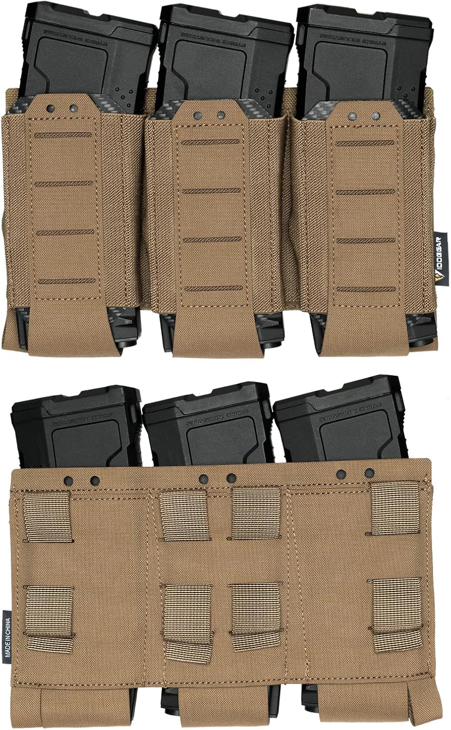IDOGEAR SPORTS Tactical Triple Mag Pouch 5.56MM Molle Magazine Pouch with Open-Top for Magazine M4 M16 AR-15 - Image 2