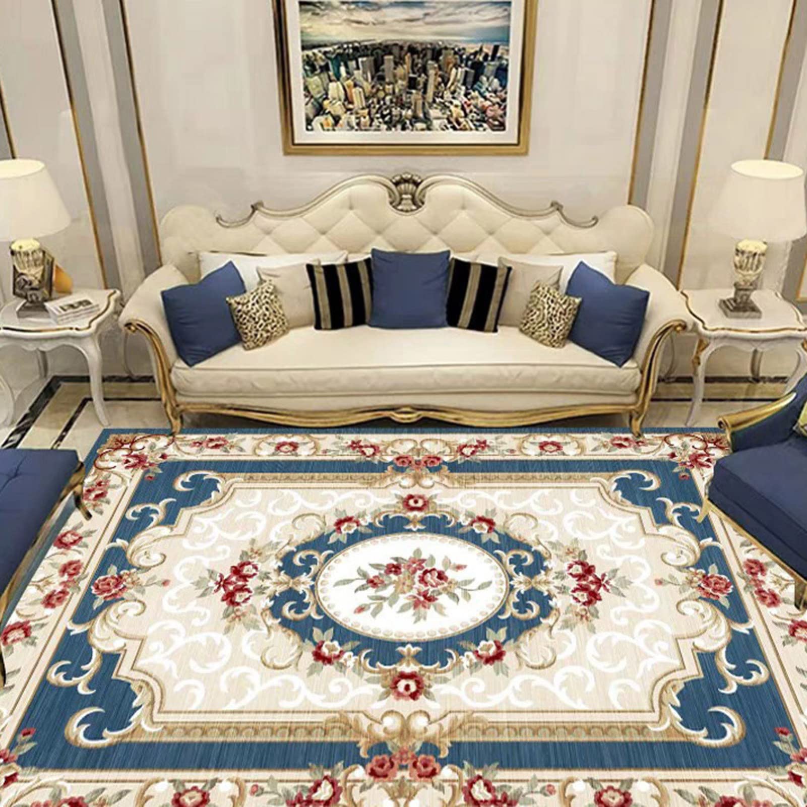 Amazon｜ラグ ラグマット カーペット 花柄 滑り止め ペルシャ