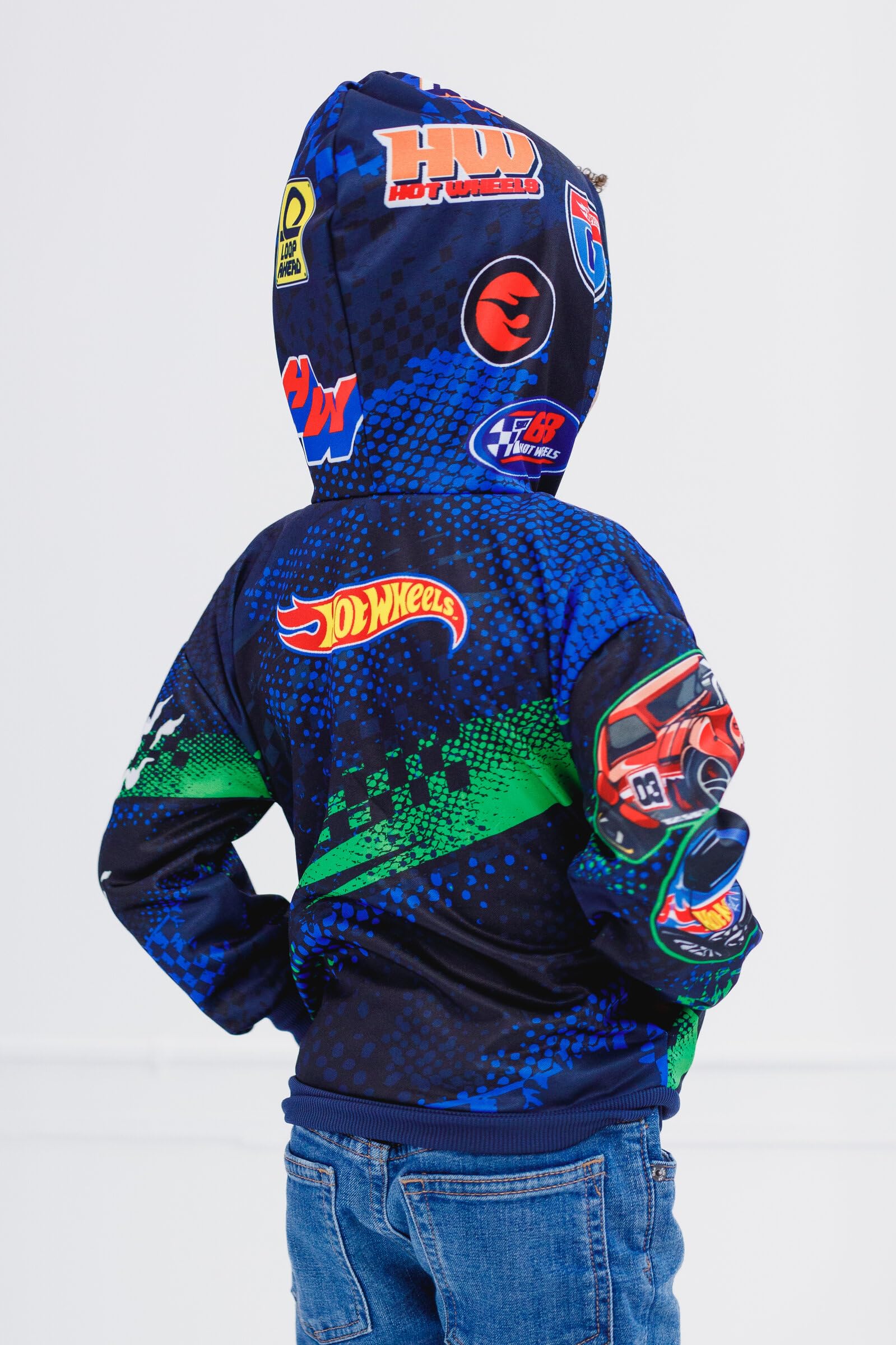 Hot Wheels Polarowa bluza z kapturem dla małych dzieci rozmiary (2T - 18-20)