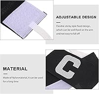 Vista 6 de 3 uds Youth Captain Armband Football Soccer Elastic Captain Armband Bandas ajustables Capitán Brazalete para jóvenes (negro)