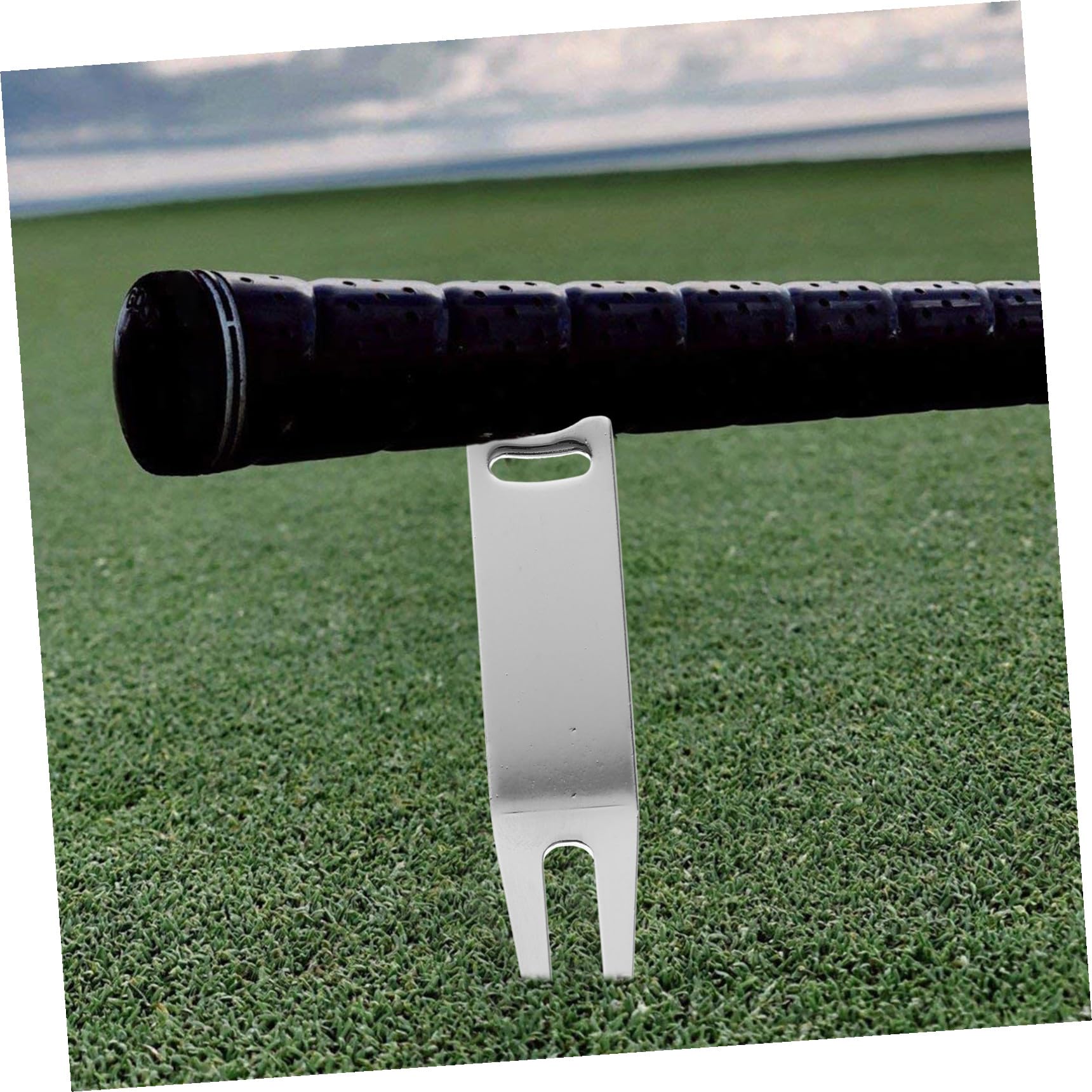 Toddmomy Golfgabel Golf Divot Rillenschärfer Golf Golf-Werkzeuge Entfernung Pitchgabeln Für Den Golfsport Golf-Divot-Tool Reparaturwerkzeuge Für Divots Eisen Silber