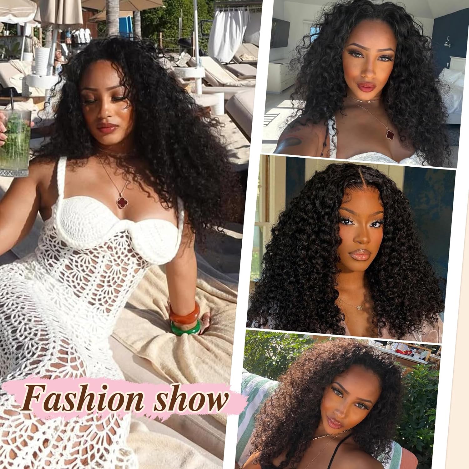 Feather Crochet Hair for Black Women, Deep Wave Synthetic Crochet Hair, Miracle Knots, Pre-Separated, Knotless, 18 Inch, 100 Strands, Natural Black