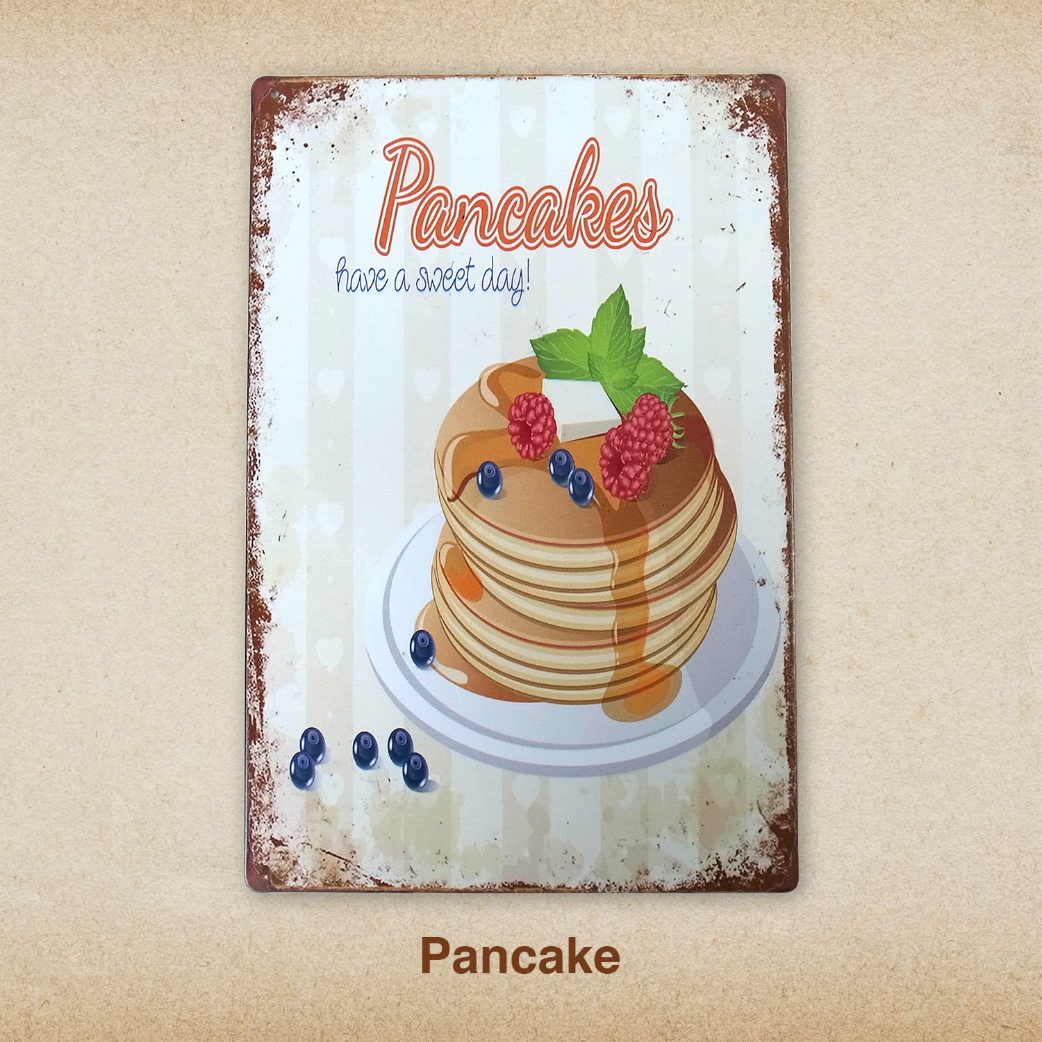 の✳︎　マメイケダ　原画　ホットケーキ　アンバター　サイン、コメント入り ORDER PAINTINGS 毎日毎日仕事をきちっとこなして行く事 喜んで頂ける
