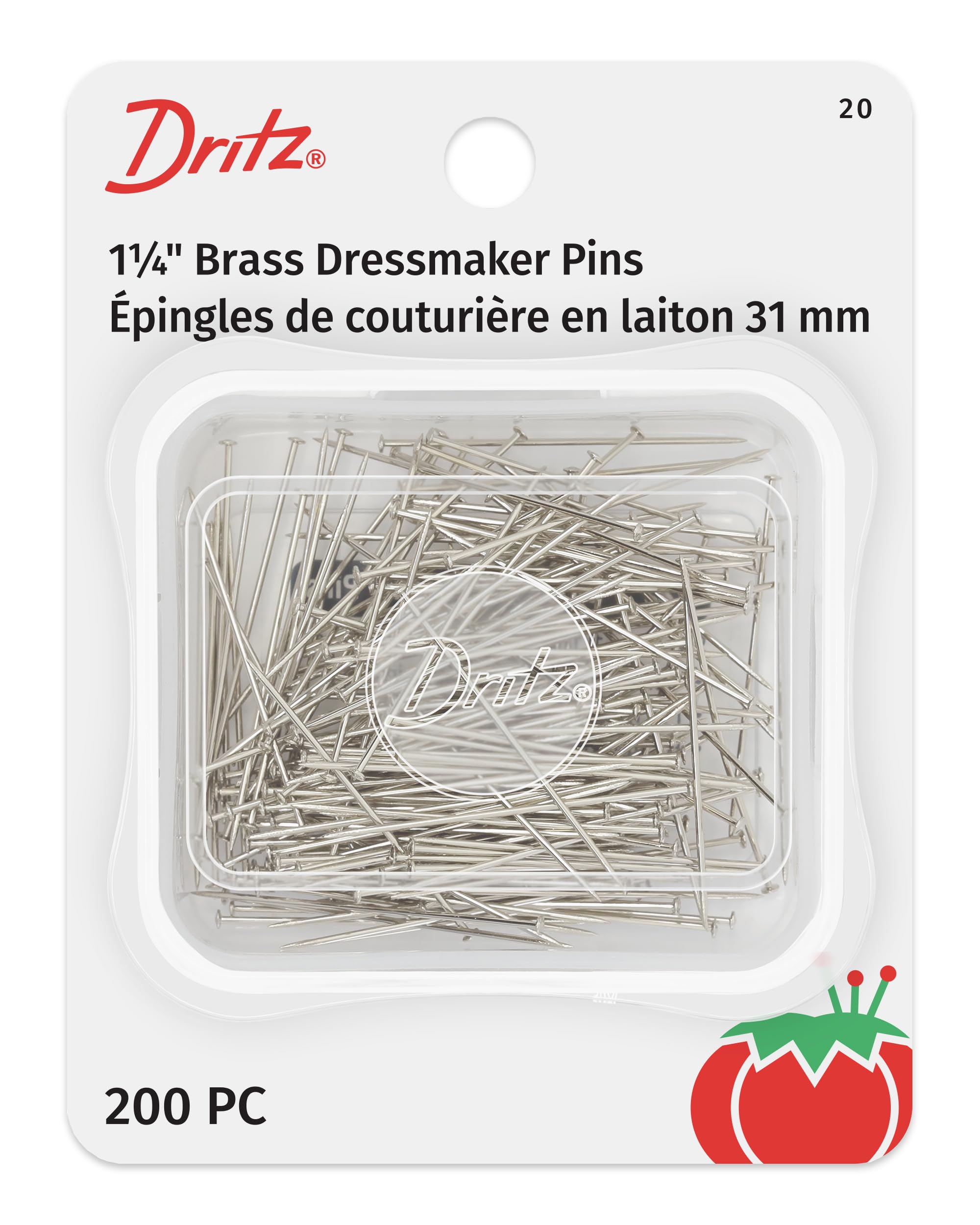 Amazon.com: Dritz 20 Dressmaker Pins, Brass, 1-1/4-Inch (200-Count)