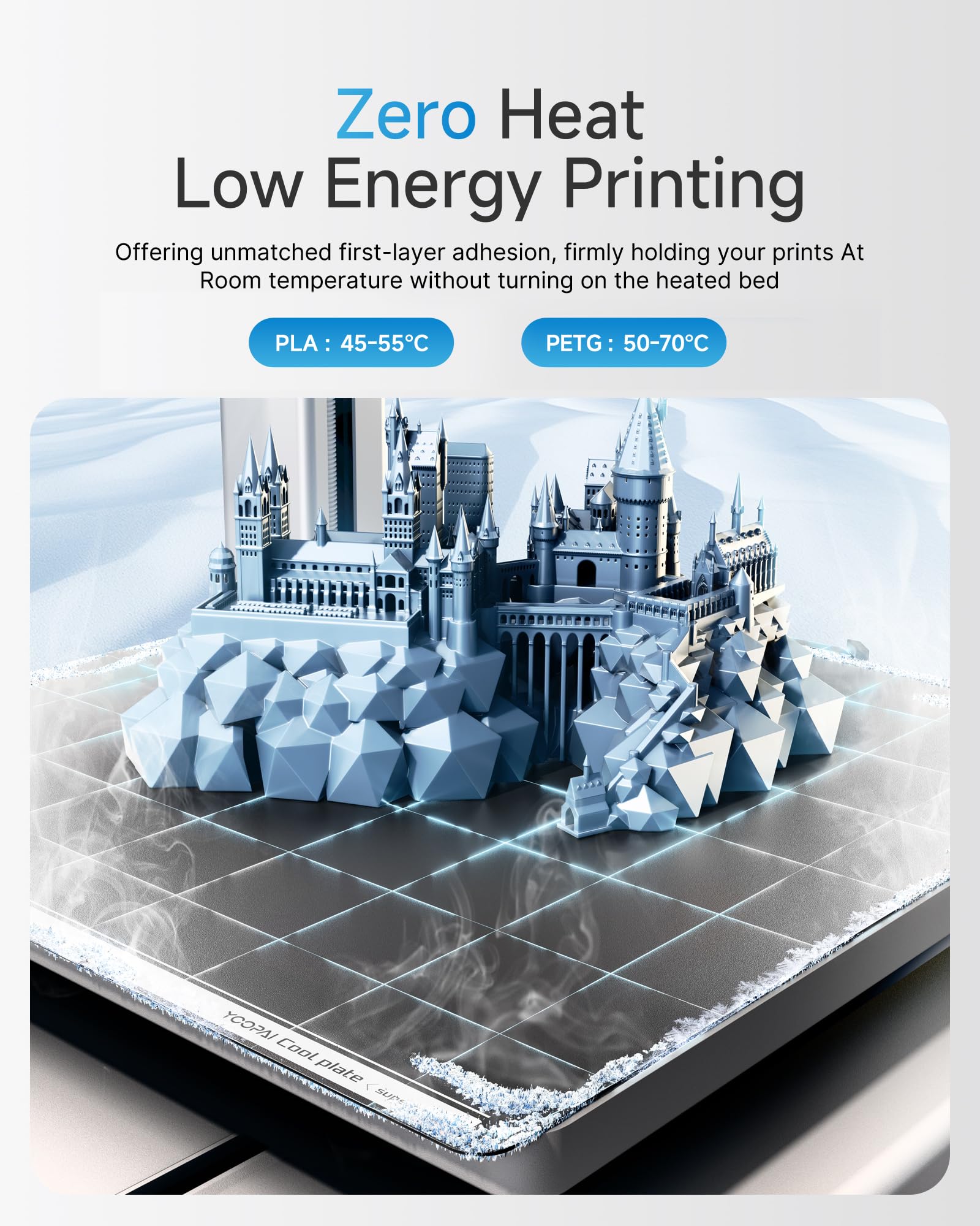 YOOPAI Cold Build Plate for Bambu Lab, 257x257mm Double Sided Low  Temperature Cold 3D Printer Bed Platforms for Bambulab A1/X1  X1C/P1P/P1S/X1E 3D Printers : Amazon.sg: Industrial and Scientific