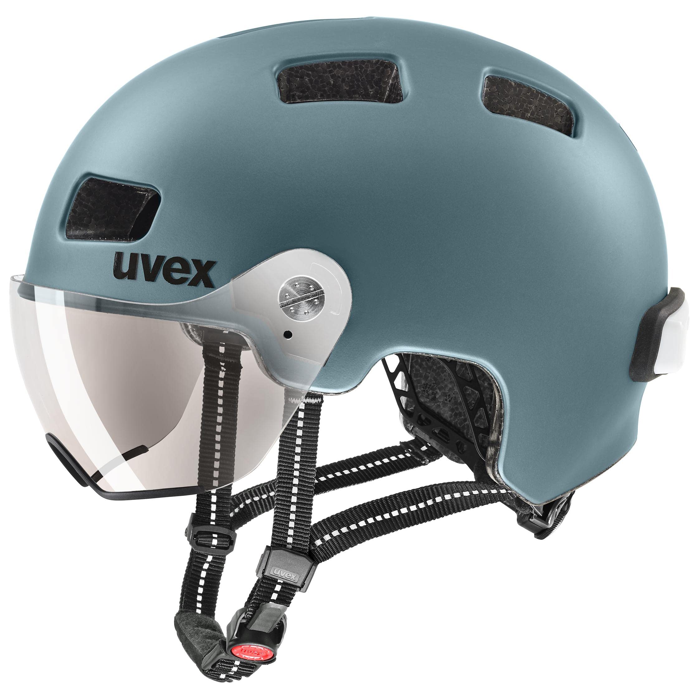 uvex Rush Visor Fahrradhelm, deep Turquoise matt, 55-58 cm Auto & Motorrad
