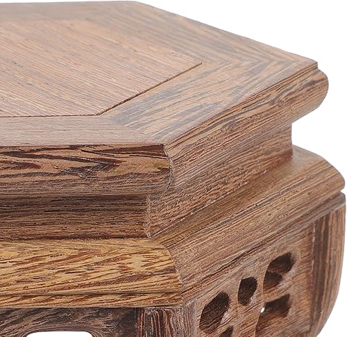 Miniatura 2 de Didiseaon Taburete de madera para plantas, soporte de exhibición chino, soporte retro para maceta, estante decorativo para jardinera, estante para