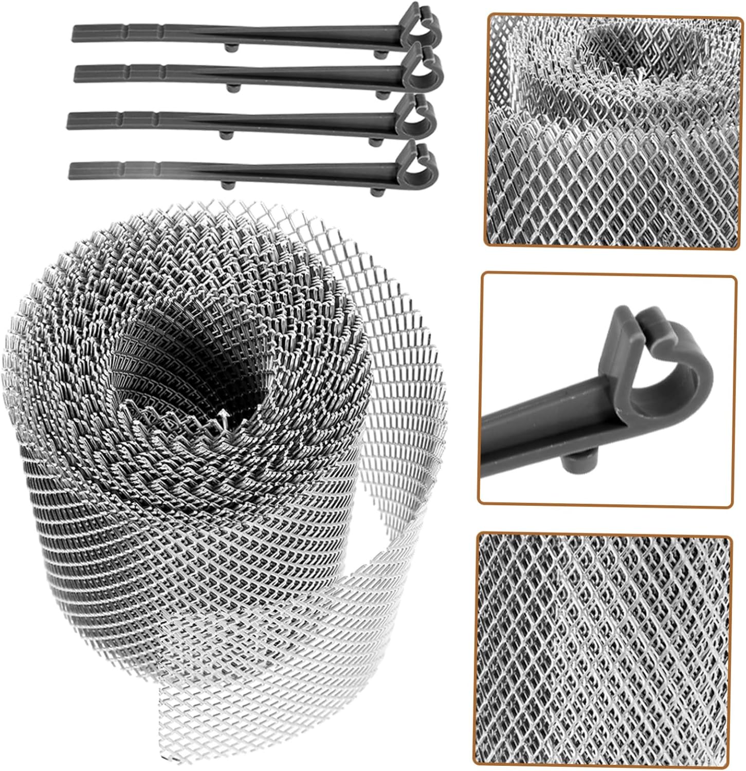 Gutter Filter Tool Rain Gutter Guard Mesh Cover Prevent Clogs Easy to Use Garden Screen Leaf Guard