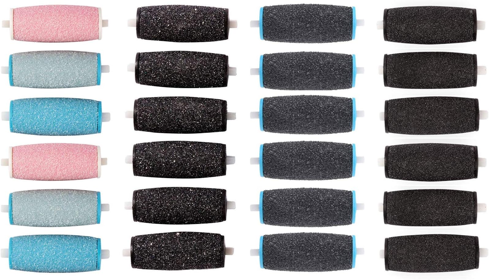 LULUKOReplacement Rollers for Amope 24Pack Extra Coarse Regular Coarse Pedi Perfect Refills Compatible with Amope Pedi Perfect Footfile