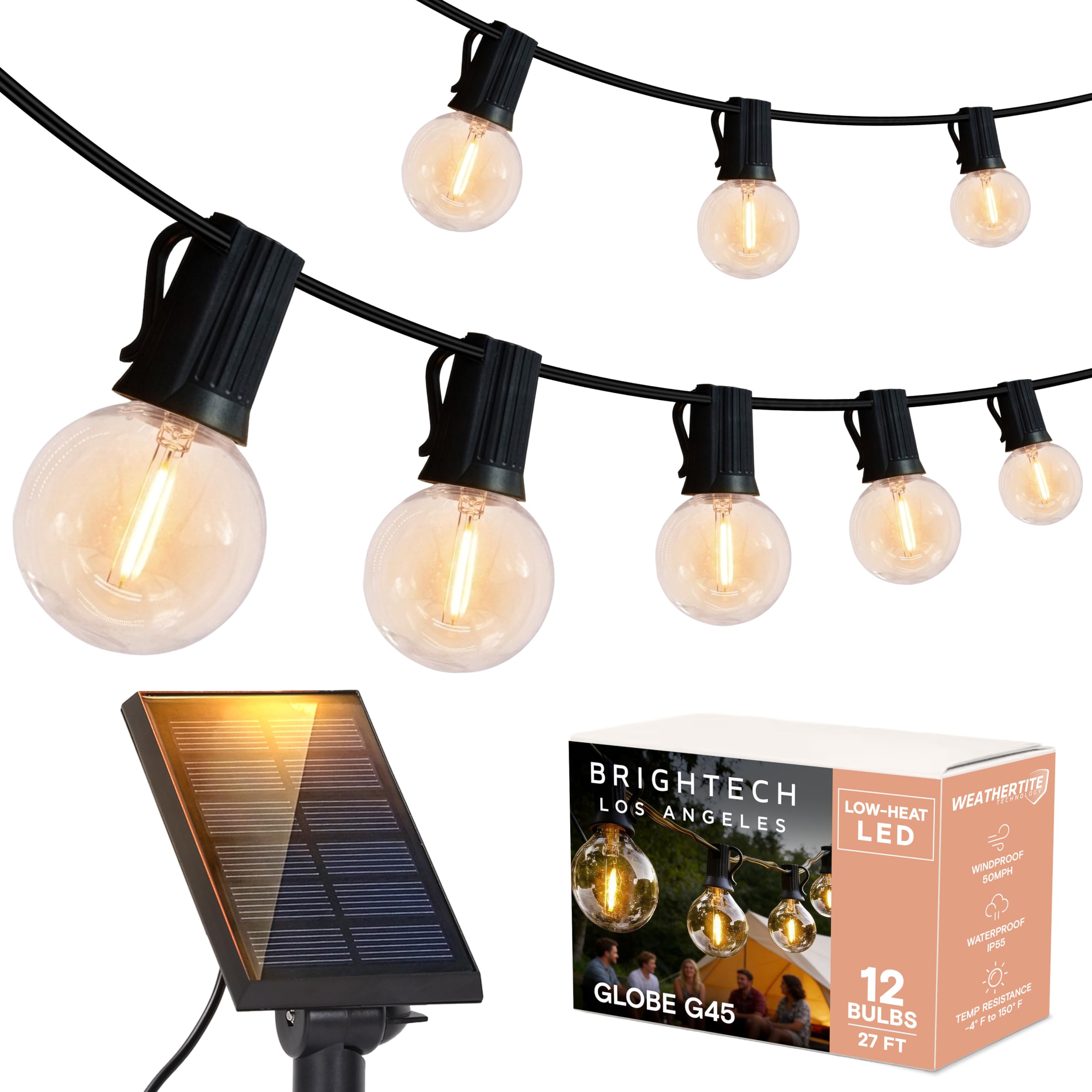 Brightech Ambience Pro Solar Powered LED Outdoor String Lights