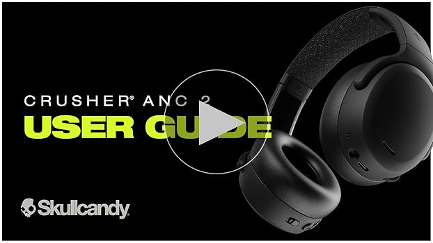 【美品】Skullcandy Crushet ANC Crusher ANC 2 - Bass Headphones with Noise Canceling | True