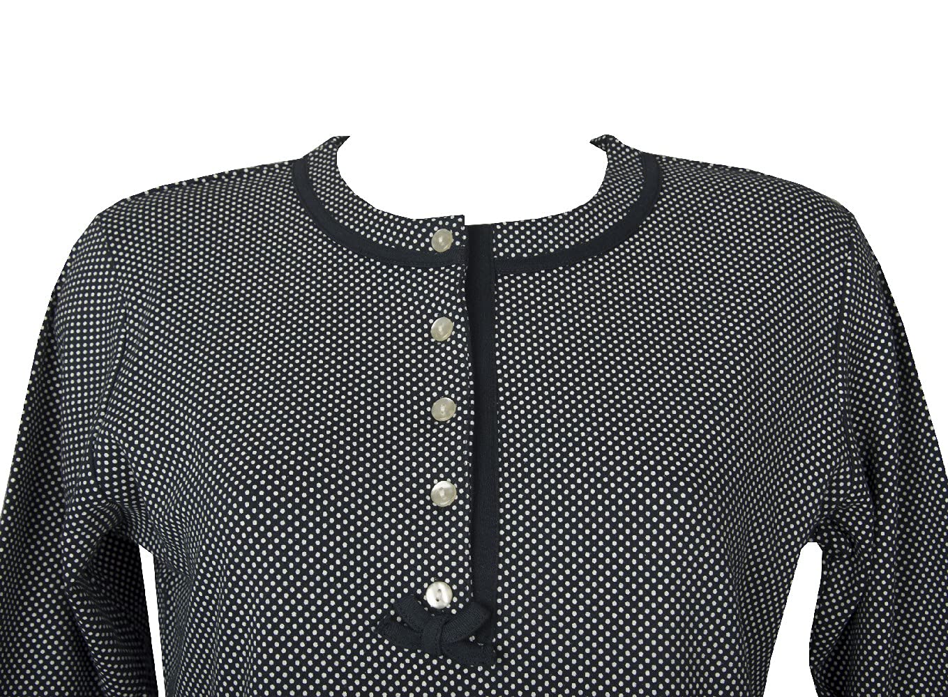 RAGNO Camicia da Notte Donna Invernale Manica Lunga Scollo Serafino Cotone Interlock Articolo DA55NK