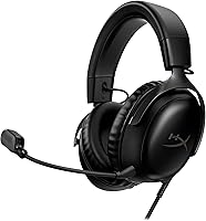 HyperX Cloud III Wired Gaming Headset: 53mm Angled Drivers, DTS Spatial Audio, Memory Foam Comfort, Clear 10mm Mic for PC PS5 Xbox - Black