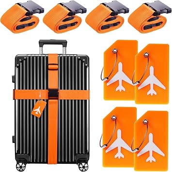 4 Pack Luggage Straps Suitcase Belts 