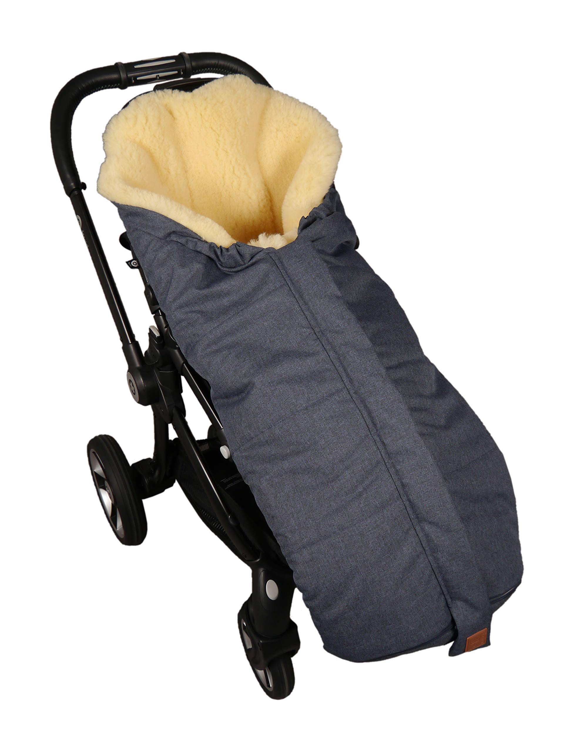 Kaiser 6721272 - Saco de abrigo para cochecito (tamaño grande), color azul