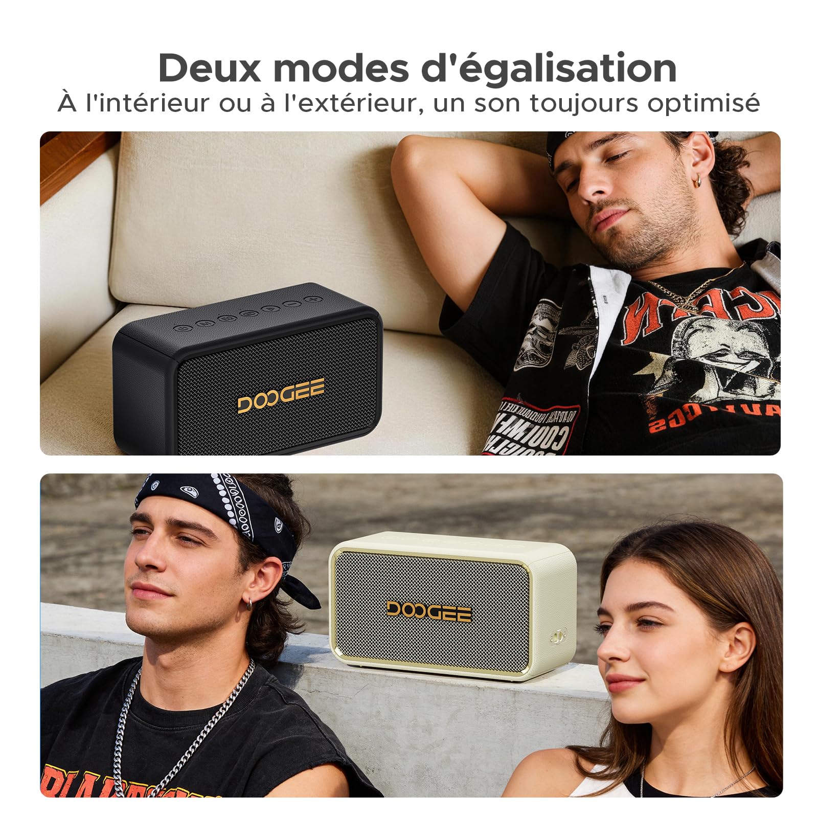 Enceinte Bluetooth Puissante, 130W Peak avec Basses Renforcées, Haut-parleurs sans Fil Portable avec 70W Subwoofer, Autonomie 28H, IP67 Etanche, EQ, TWS, USB-C, AUX, pour Camping/Extérieur/Plage/Fêtes