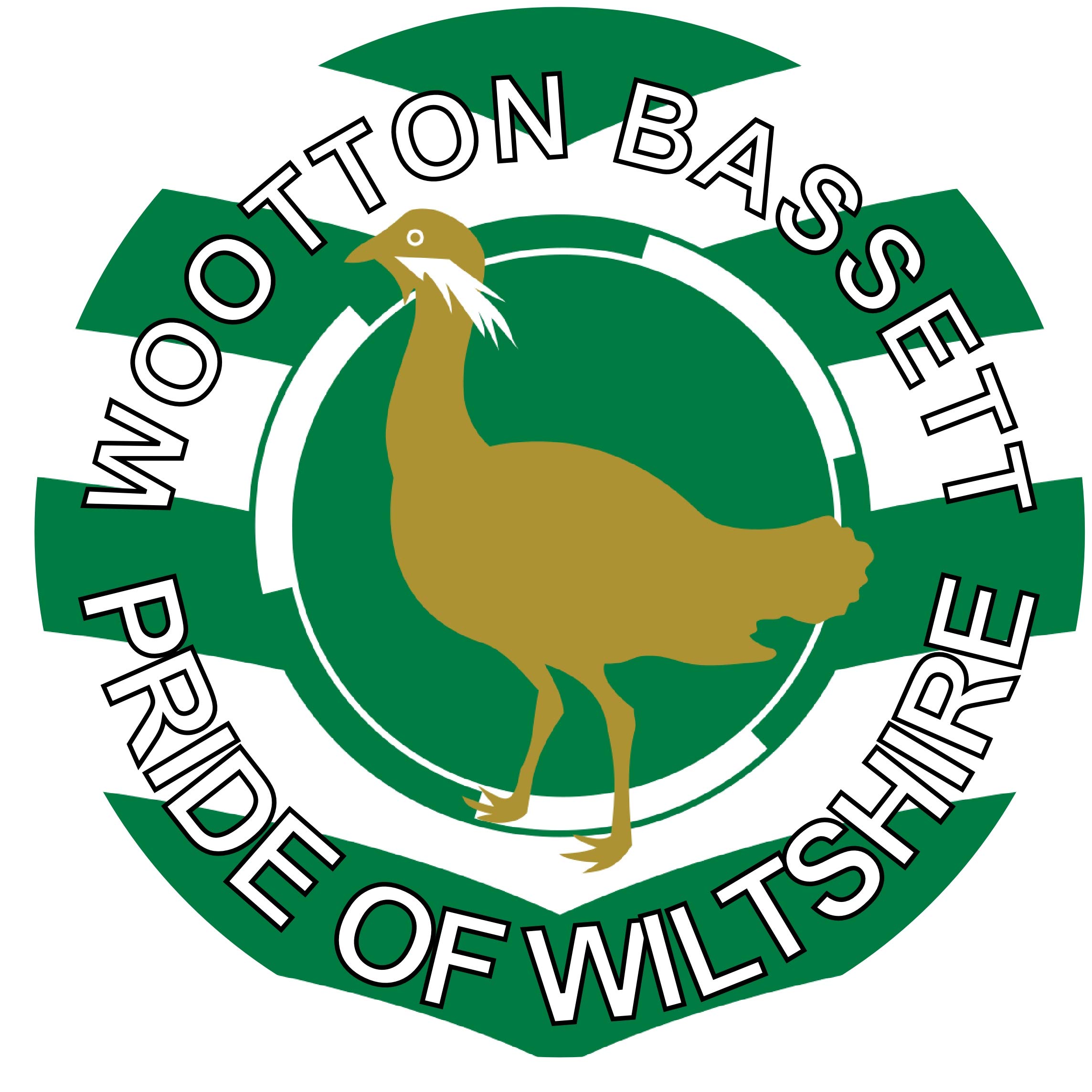Wootton Bassett - Pride of Wiltshire - (Two Pack) 80mm Diameter Car Bumper Window Decal Sticker