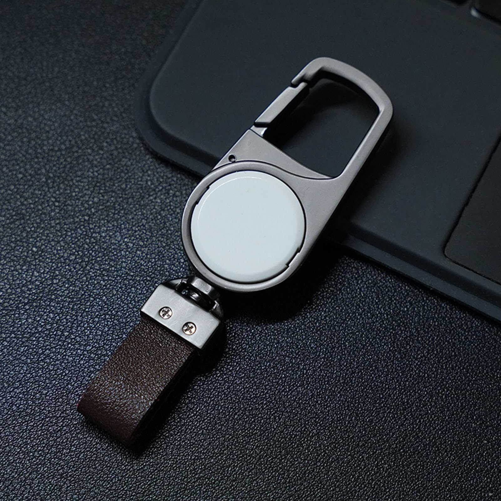 Portachiavi GPS – Tracker Bluetooth intelligente abbinato a Find My, localizzatore multiuso per bagagli e chiavi dell'auto (bianco)