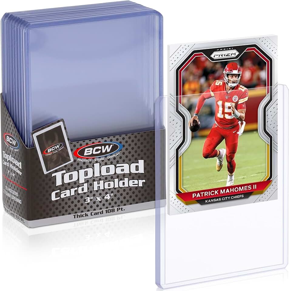 BCW Toploader Memorabilia Trading Card 108pt, 3x4"