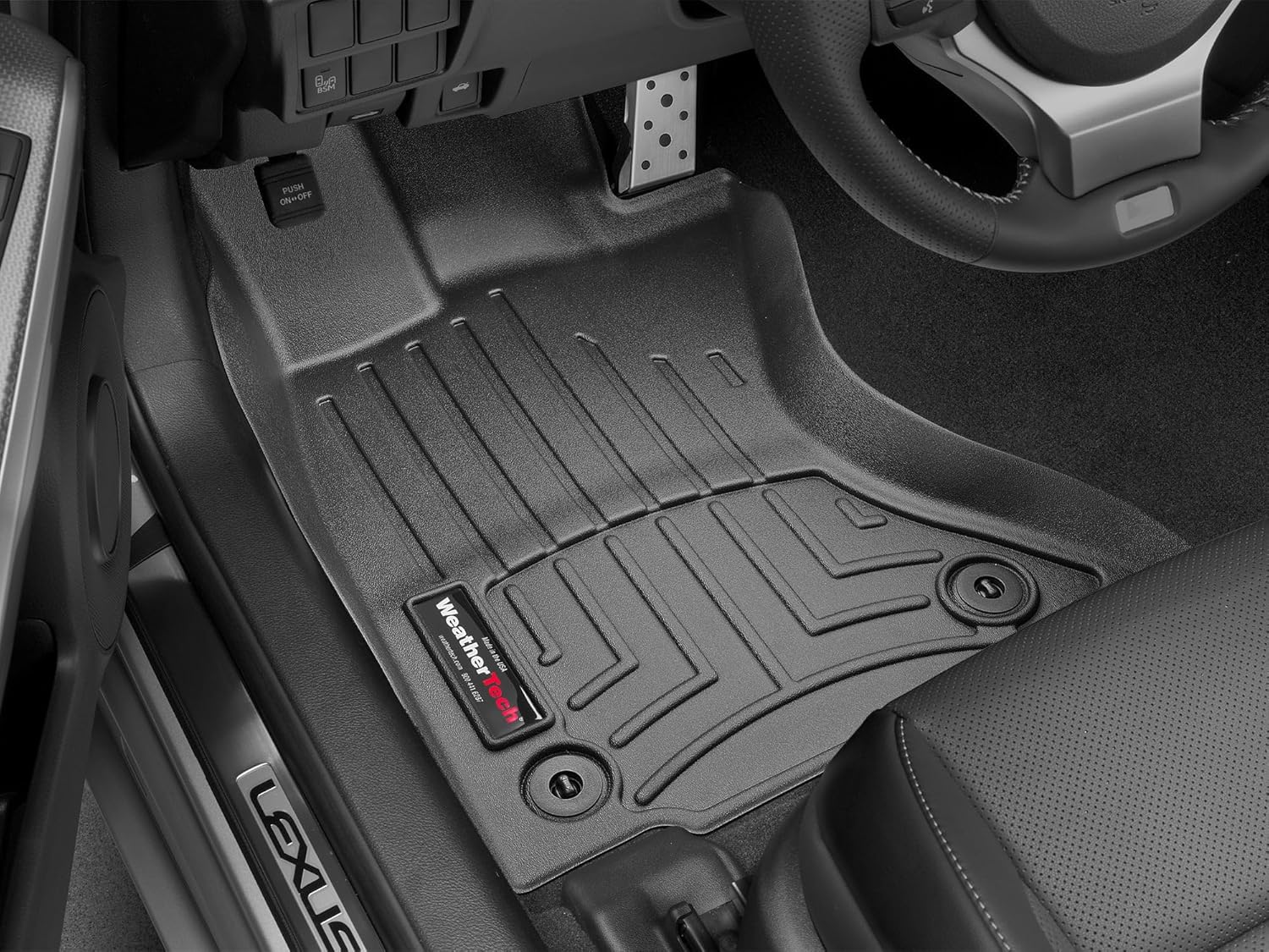 WeatherTech Custom Fit FloorLiners for Lexus RC, is, is - 1st Row (445751), Black