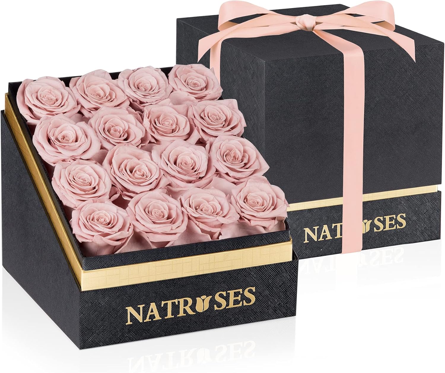NATROSES Forever Preserved Roses in a Box, 100 Real Roses