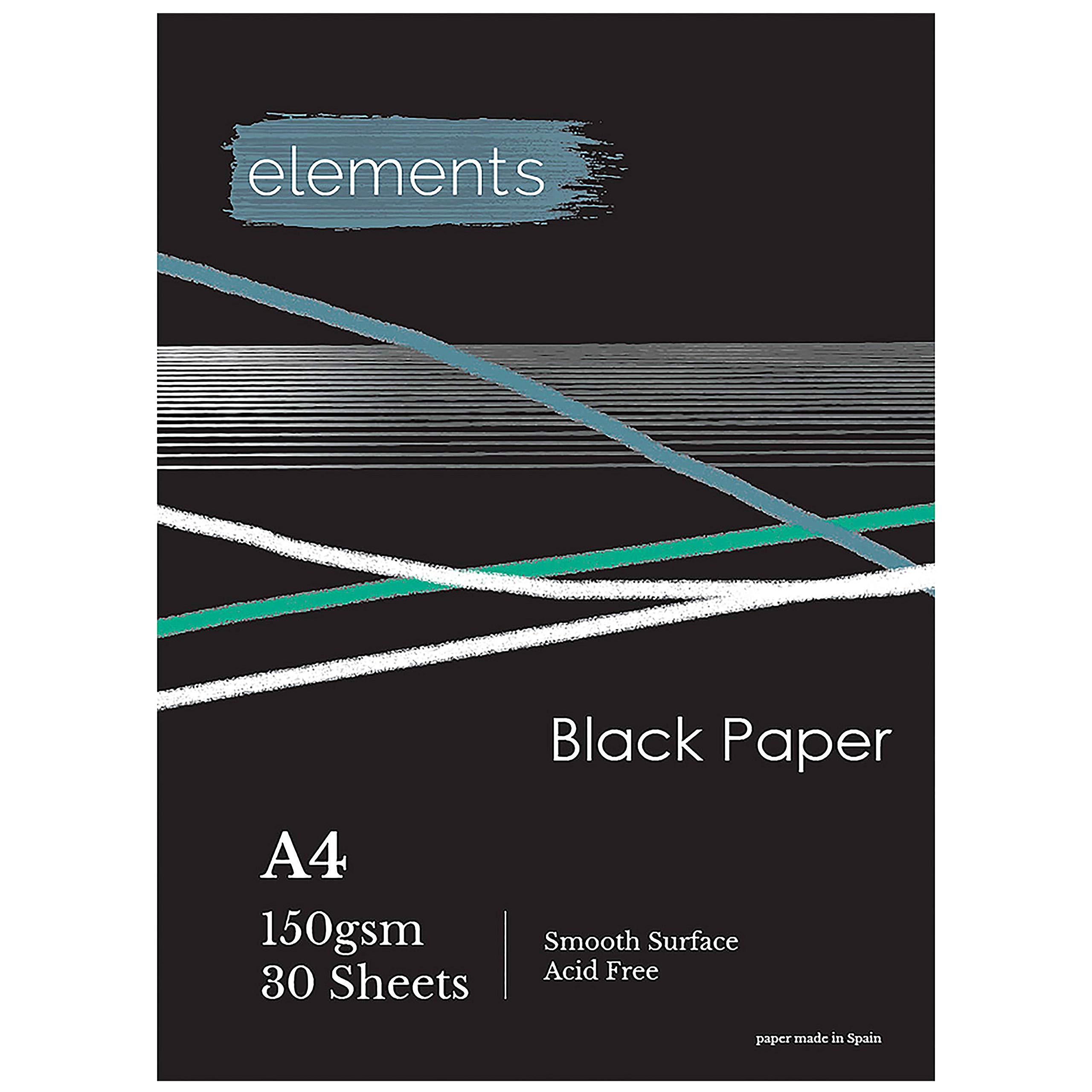 Elements A4 Black Sketch Pad - 150 GSM Acid-Free Paper