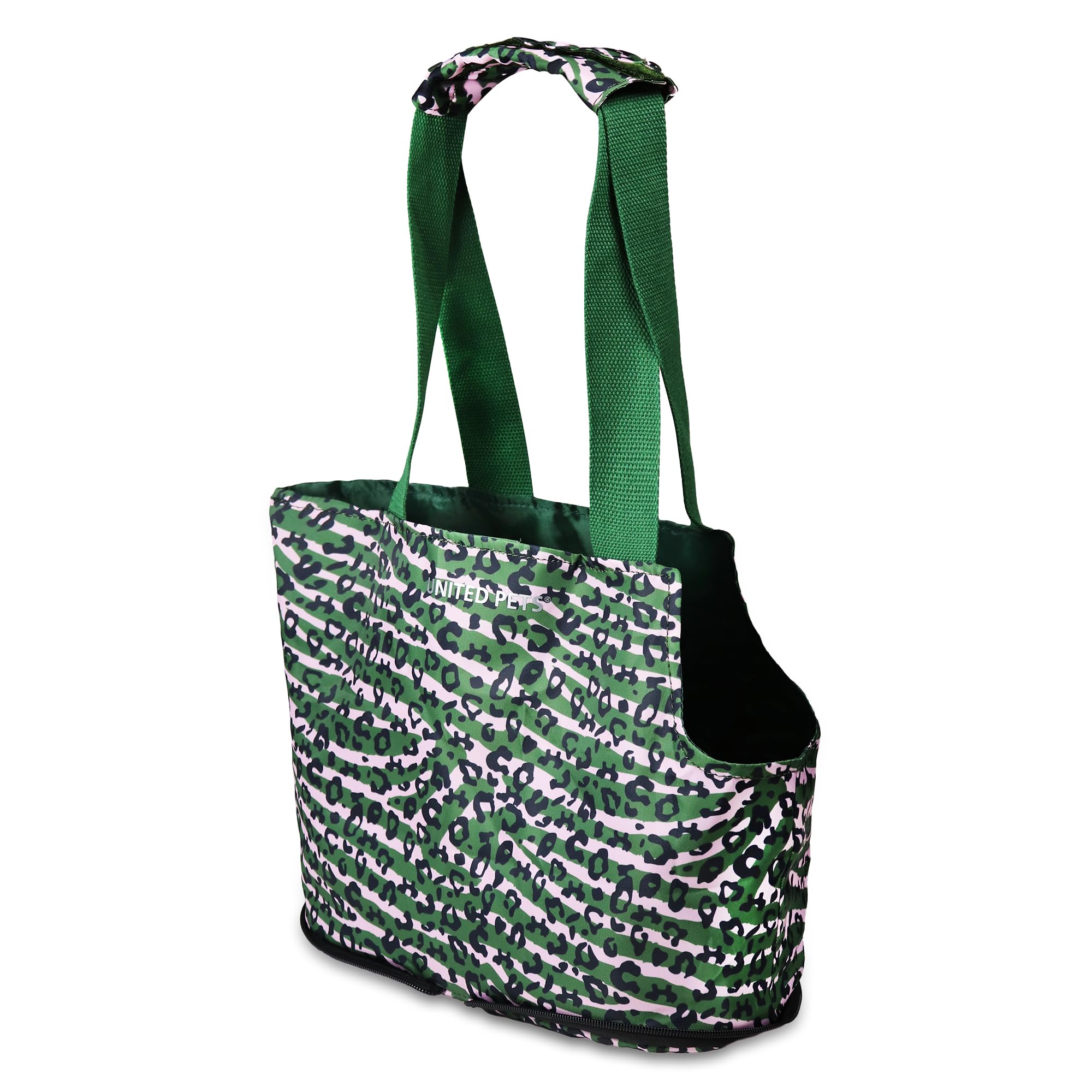 United Pets Lazy Dog Borsa Trasportino Per Cani Piccoli, Borsa per Piccoli Animali Domestici, Di Design, Leggera, Pieghevole, Camouflage Verde Rosa - 250 g