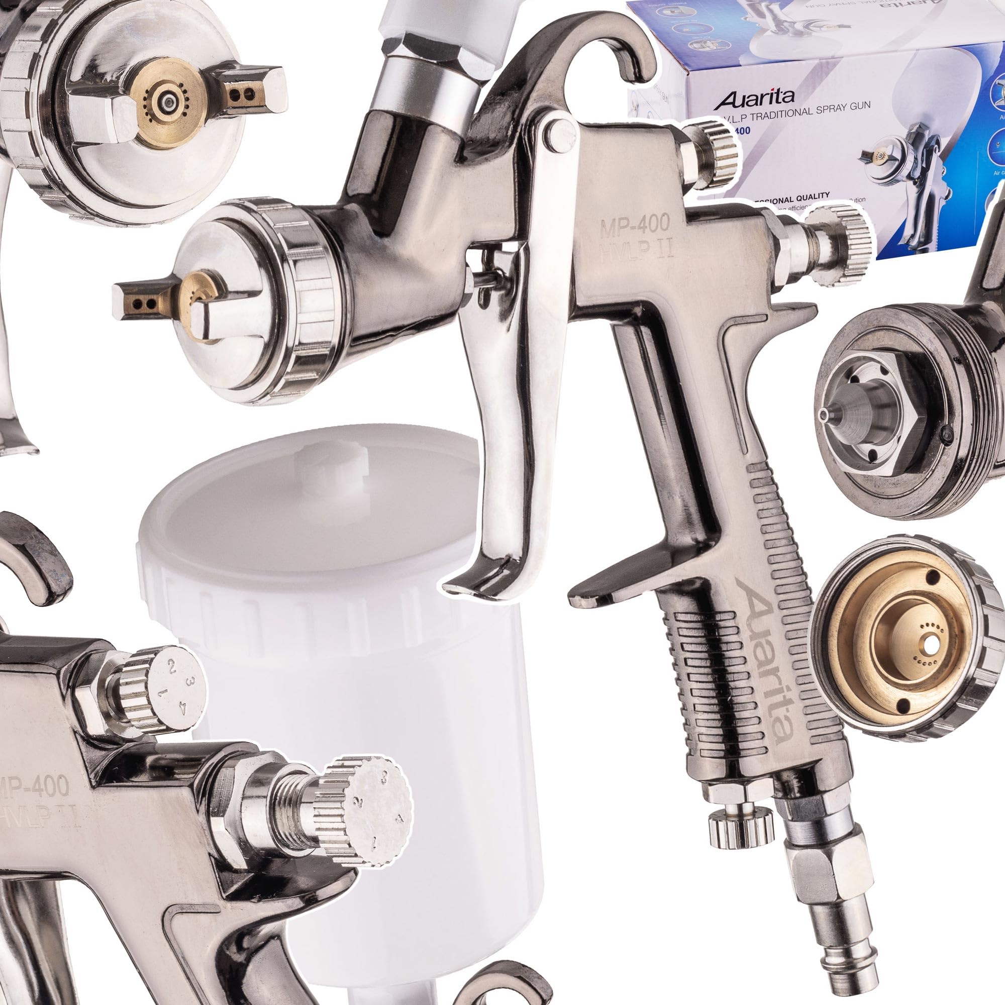 Auarita Professional HVLP Paint Spray Gun Jet 1.7 II Spray Gun Kit