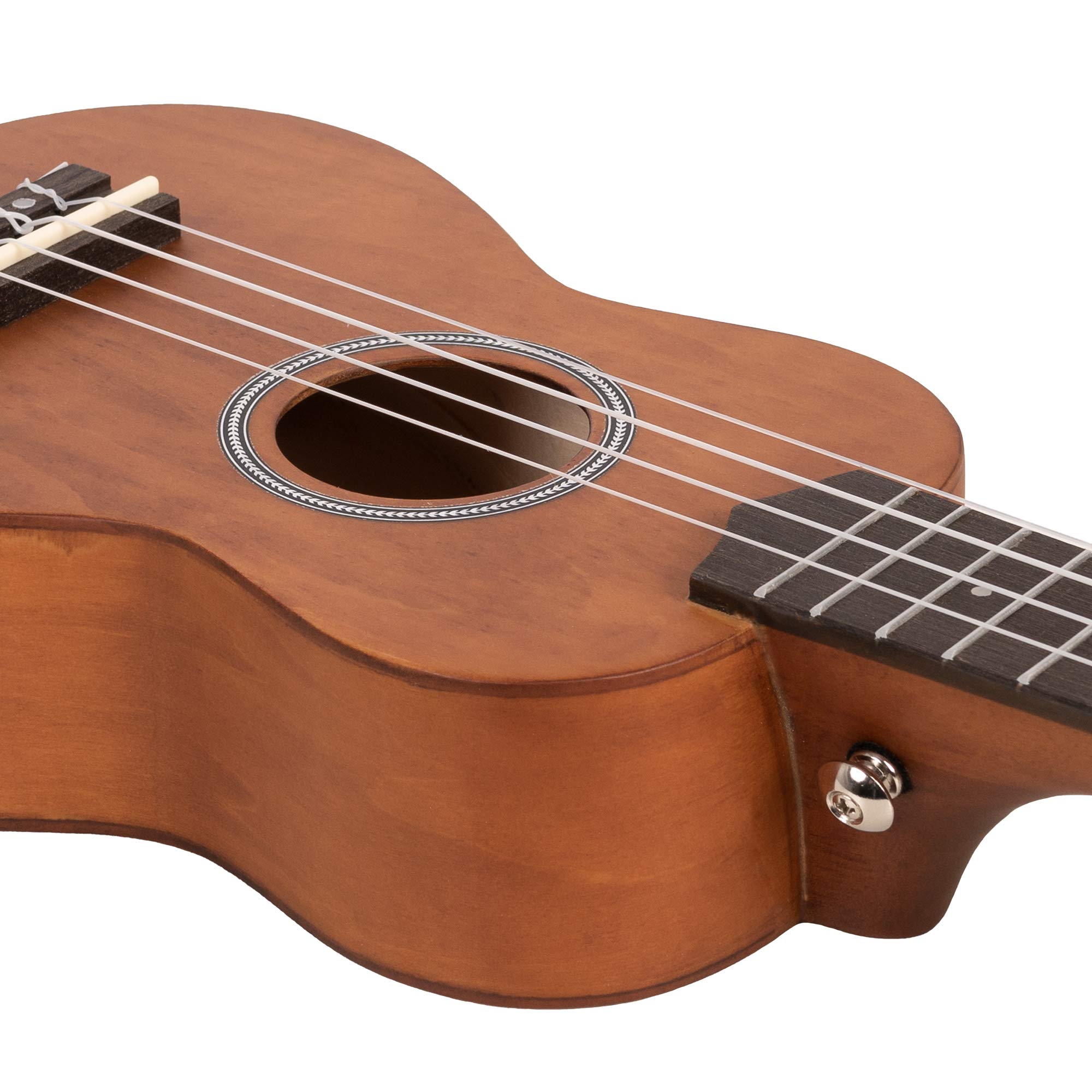 CASCHA Sopran Ukulele Set Italienisch für Kinder & Erwachsene I Starter Kit mit 3 Plektren Tasche Lehrbuch Lernvideos über QR-Code I Stimmgerät I Aquila Saiten I Kleine Hawaii Gitarre I Cappuccino, 0