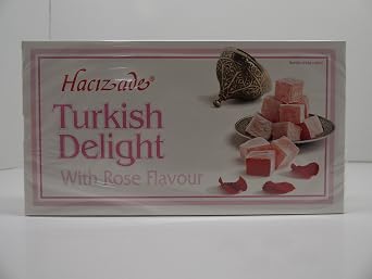 Hacizade Turkish Delight with Rose 16 oz,Gullu Lokum