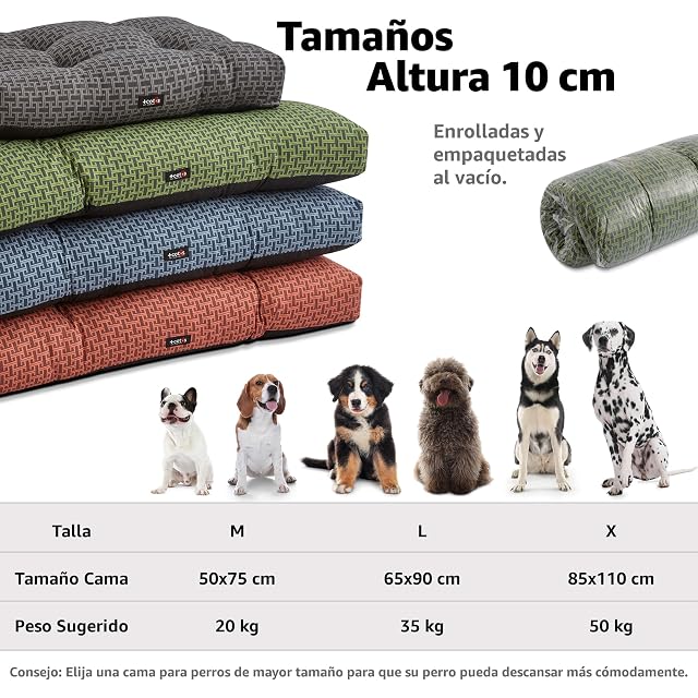 Foto 5 de 7 de Cama Perro Mediano. Comoda y Resistente. Colchoneta para Perros Medianos Antideslizante. Funda con Cremallera…