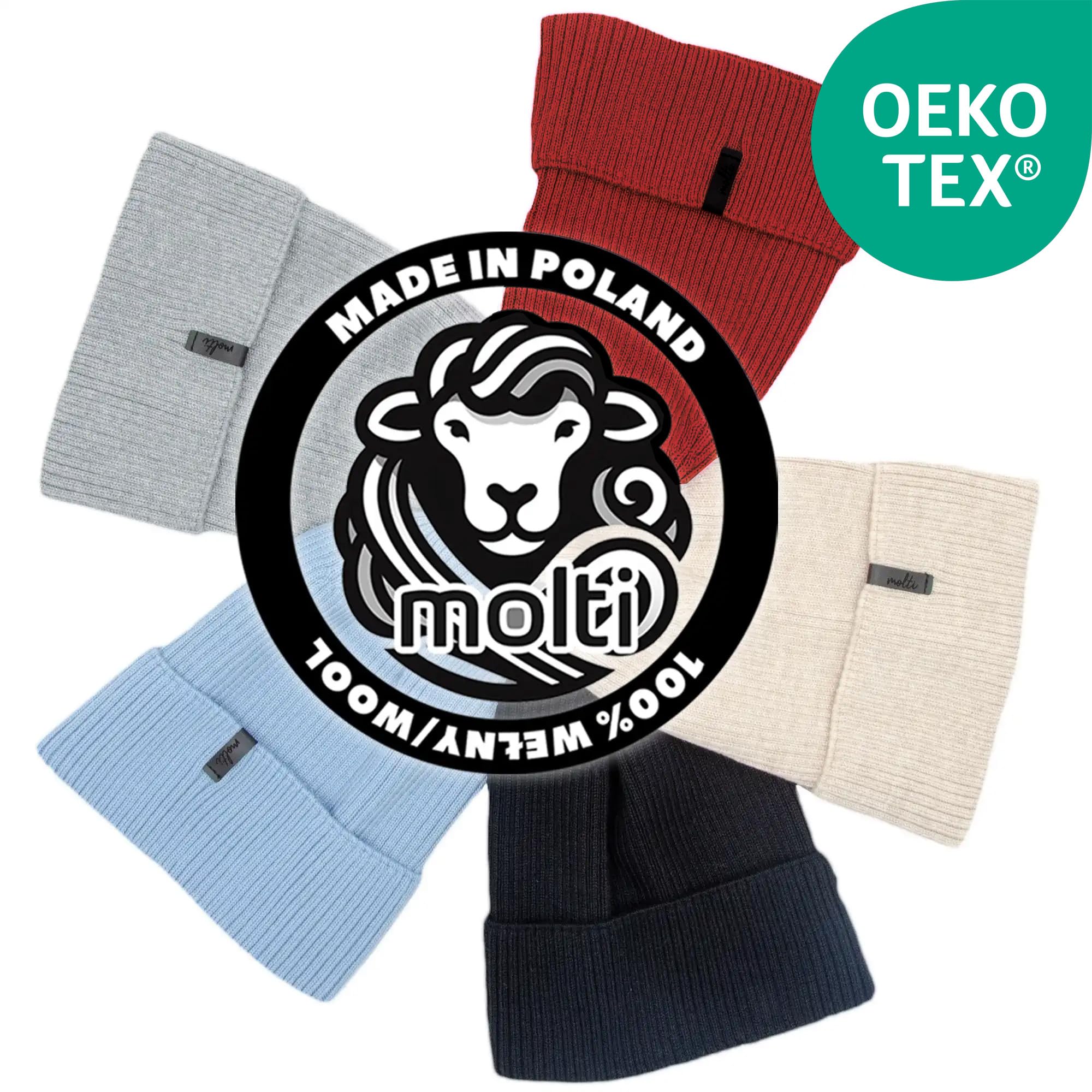 molti Set di cappelli e sciarpe da donna, 100% lana merino con sciarpa a maglia da 203 cm, calda e traspirante, per autunno e inverno, taglie: 55-62 cm