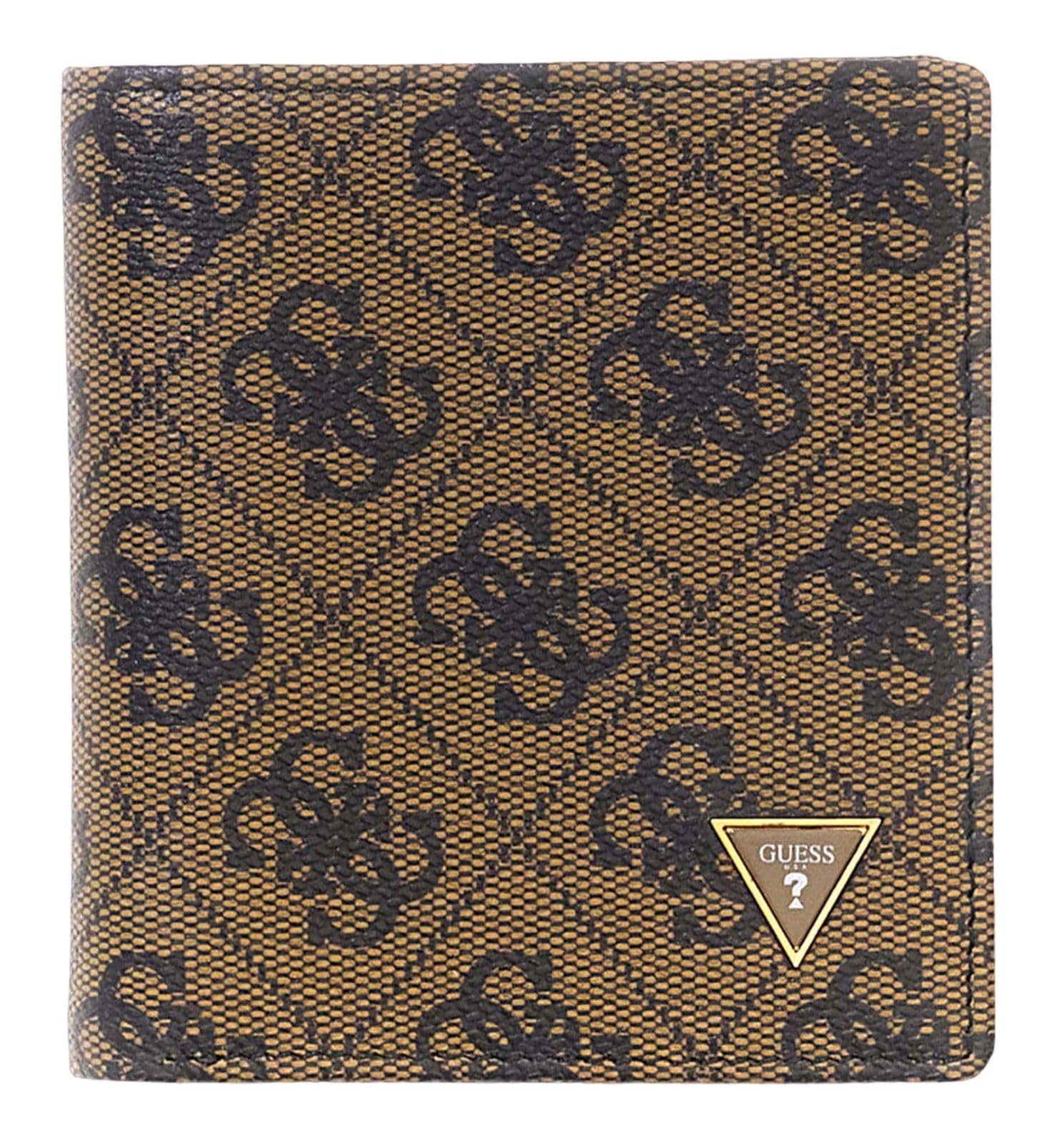 GUESS Cuero Monedero Mito Small Billfold Wallet with Coinpocket Coffee marrón