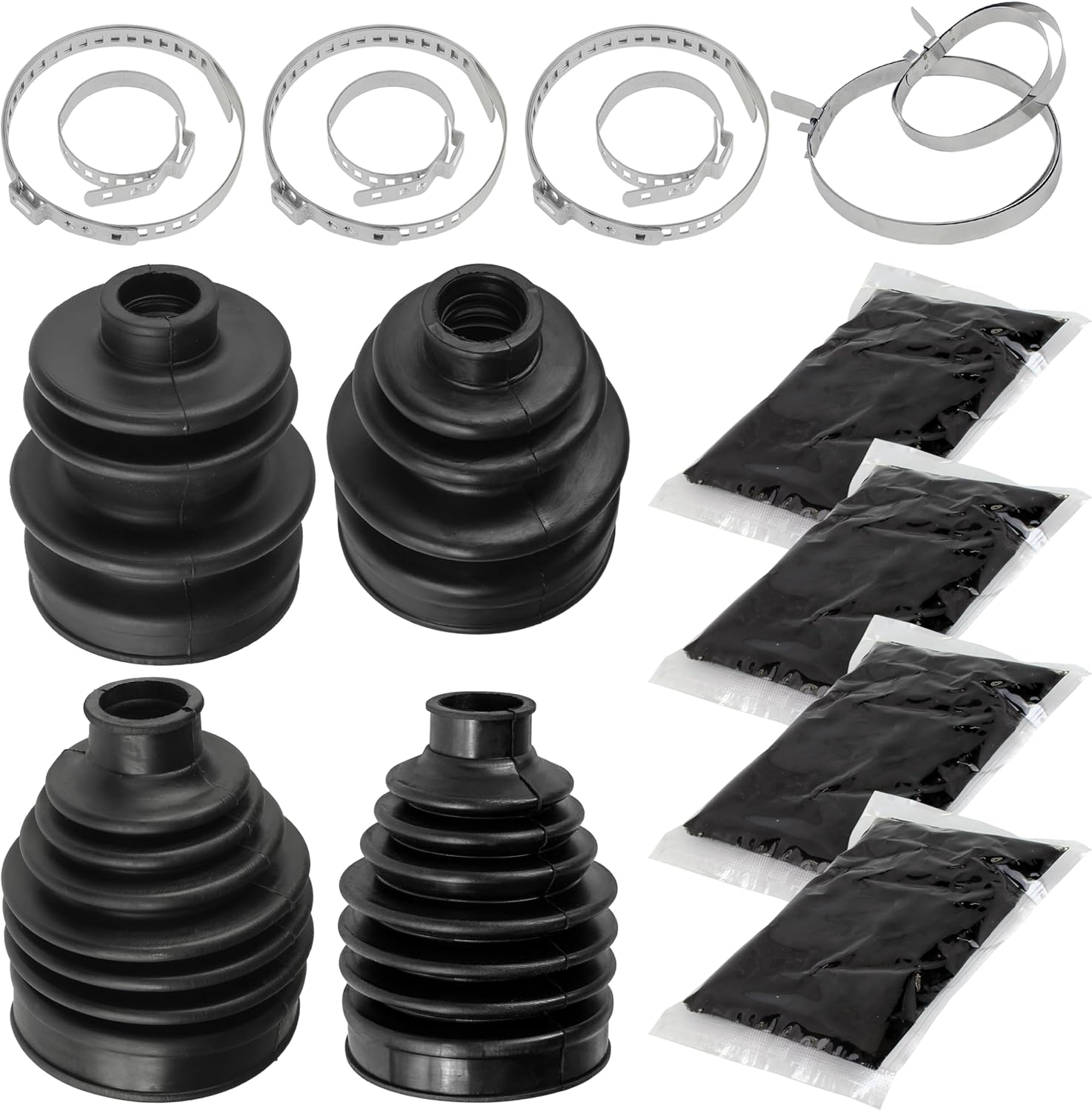 Caltric Front & Rear Axle Inner Outer Boot Kit Compatible with Yamaha Grizzly 700 YFM700 EPS 2022-2025