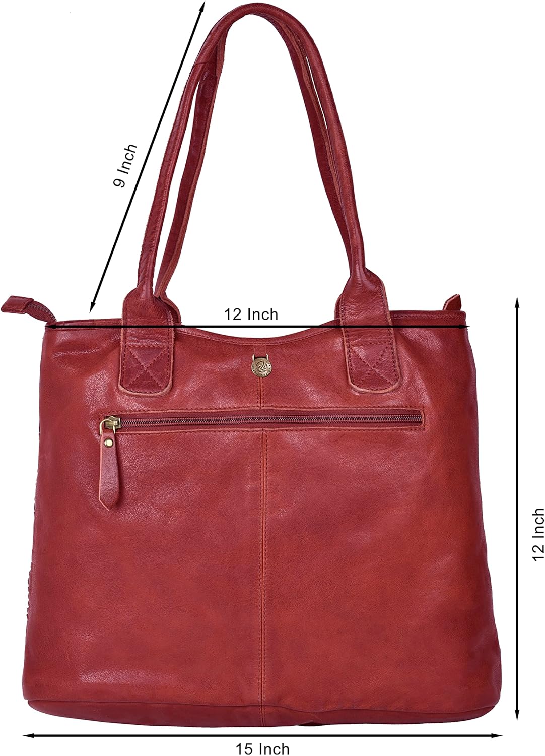 ANTONIO VALERIA Alice Braided Washed Leather HandBag for Women - Image 5