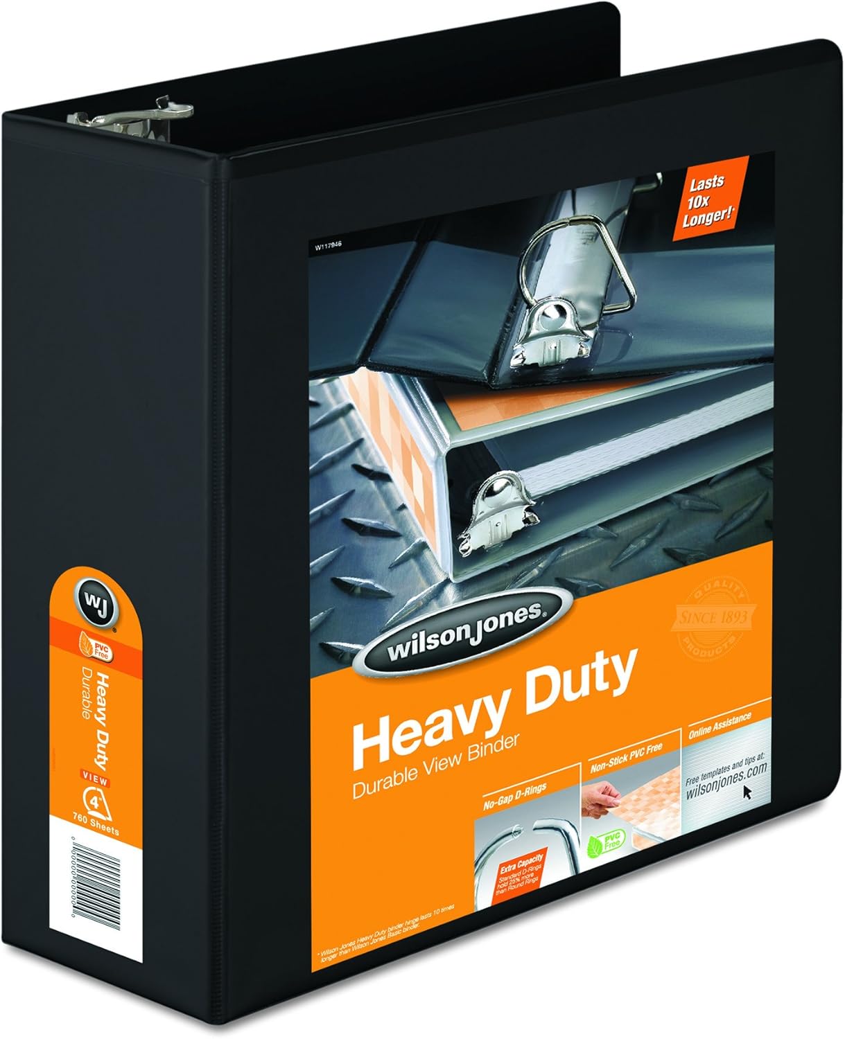 Wilson Jones W38554BPP HeavyDuty DRing View Binder, 4