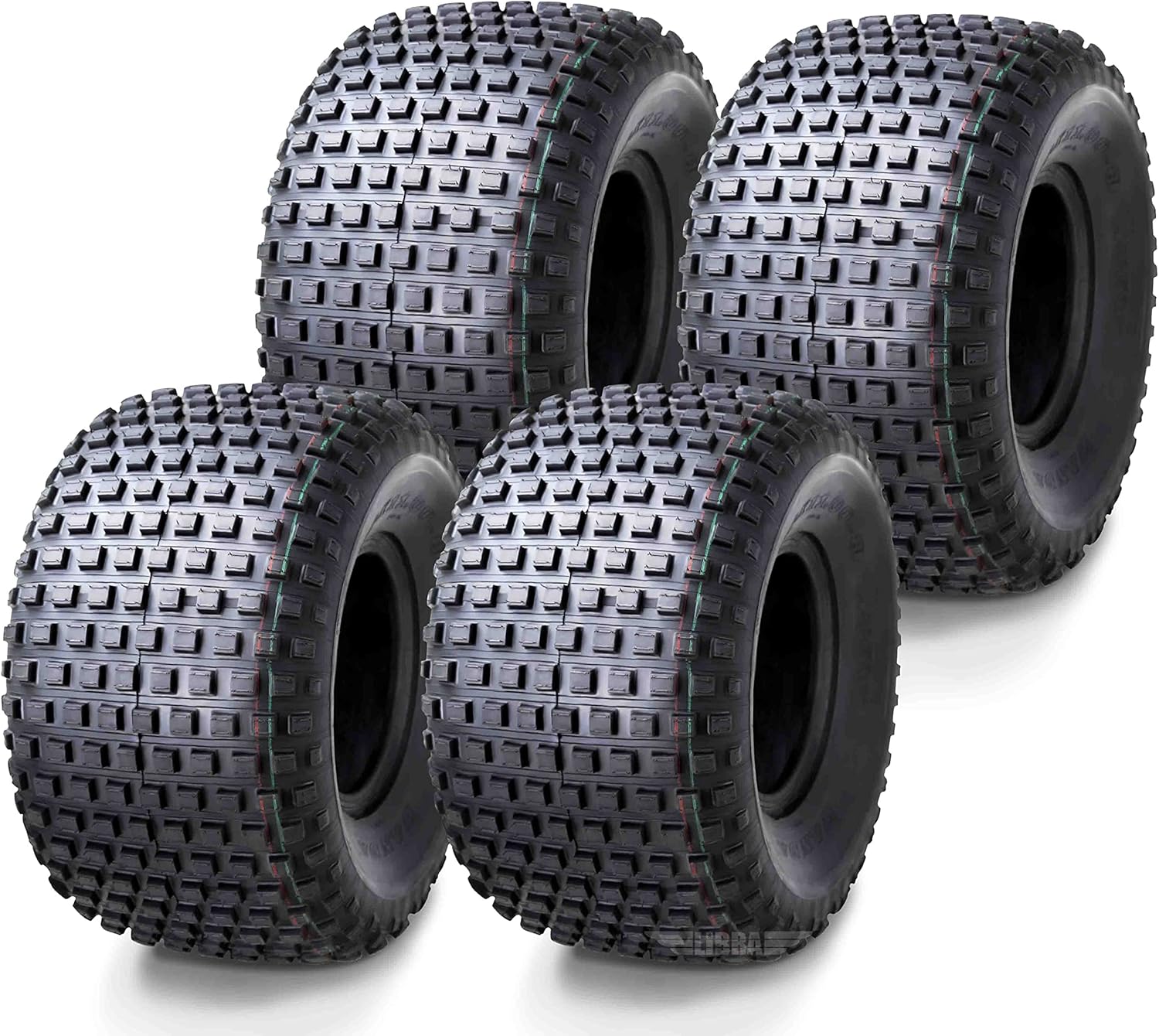 WANDA Set of 4 Sport ATV Tires 22x11-8 22x11x8 4PR Knobby 10032