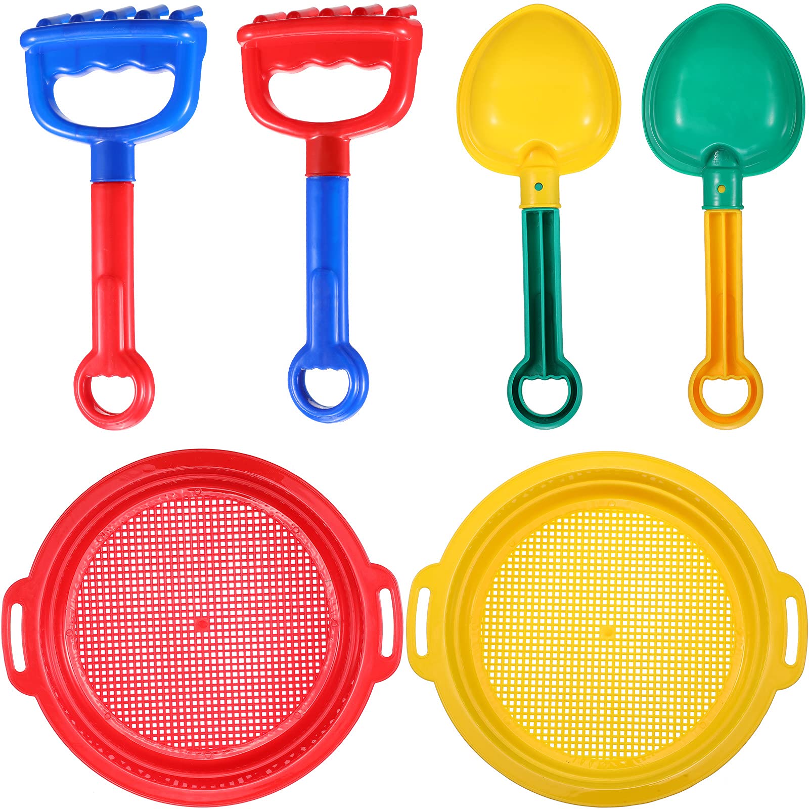 Buy 6 Pieces Beach Rakes Sets, MultiColor Sand Scoop Plastic Shovels