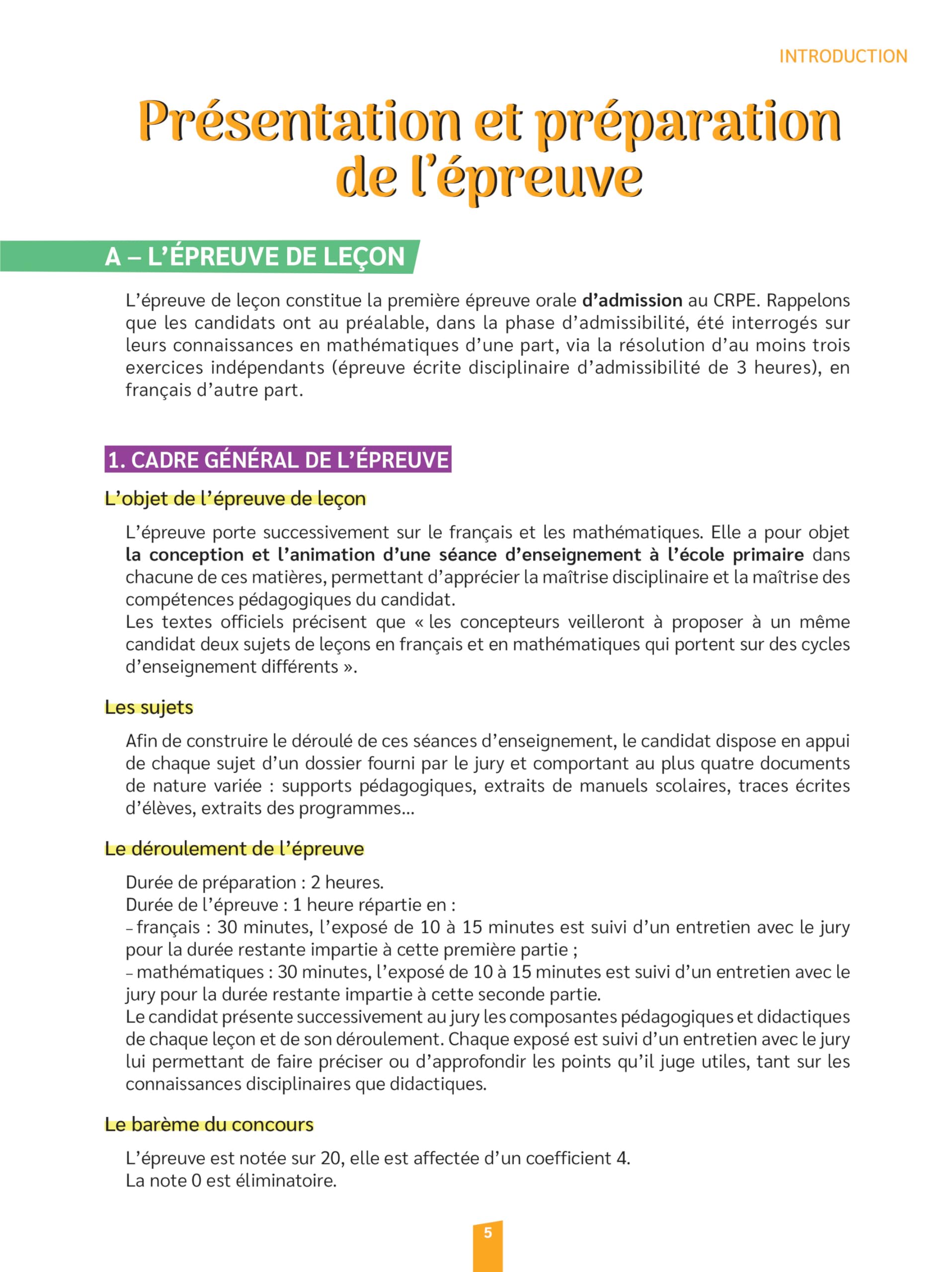 Réussir mon CRPE Maths Admission Concours M2 oral 2026-2027