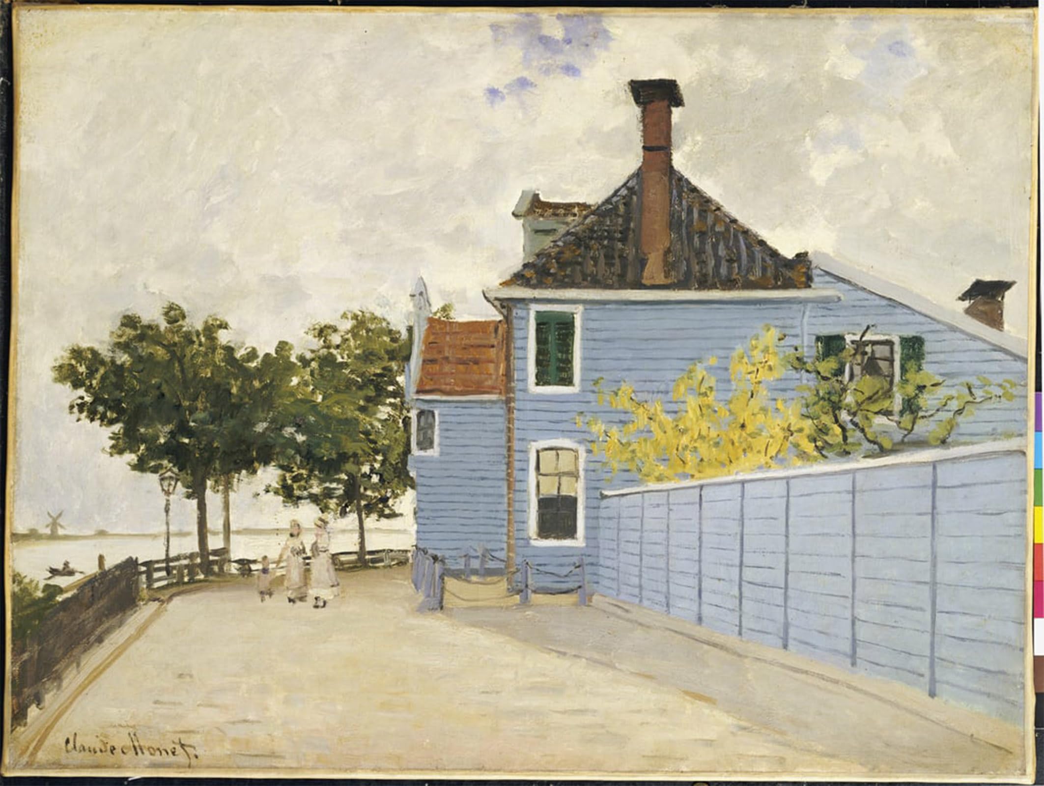 SERENDIPITP Vintage Picture Print on Canvas Wall Art Poster Thehouse Zaandam by Claude Monet Artwork Print Poster for Wall Decor 60x90cm