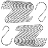 60 Pack 1.8 inch Small S Hooks for Hanging, Stainless Steel S Hook Heavy Duty, Rust-Free Mini S Shaped Hooks for Wire Shelf Hanging Plants Jewelry Kitchen Utensils Ornament Light Mugs